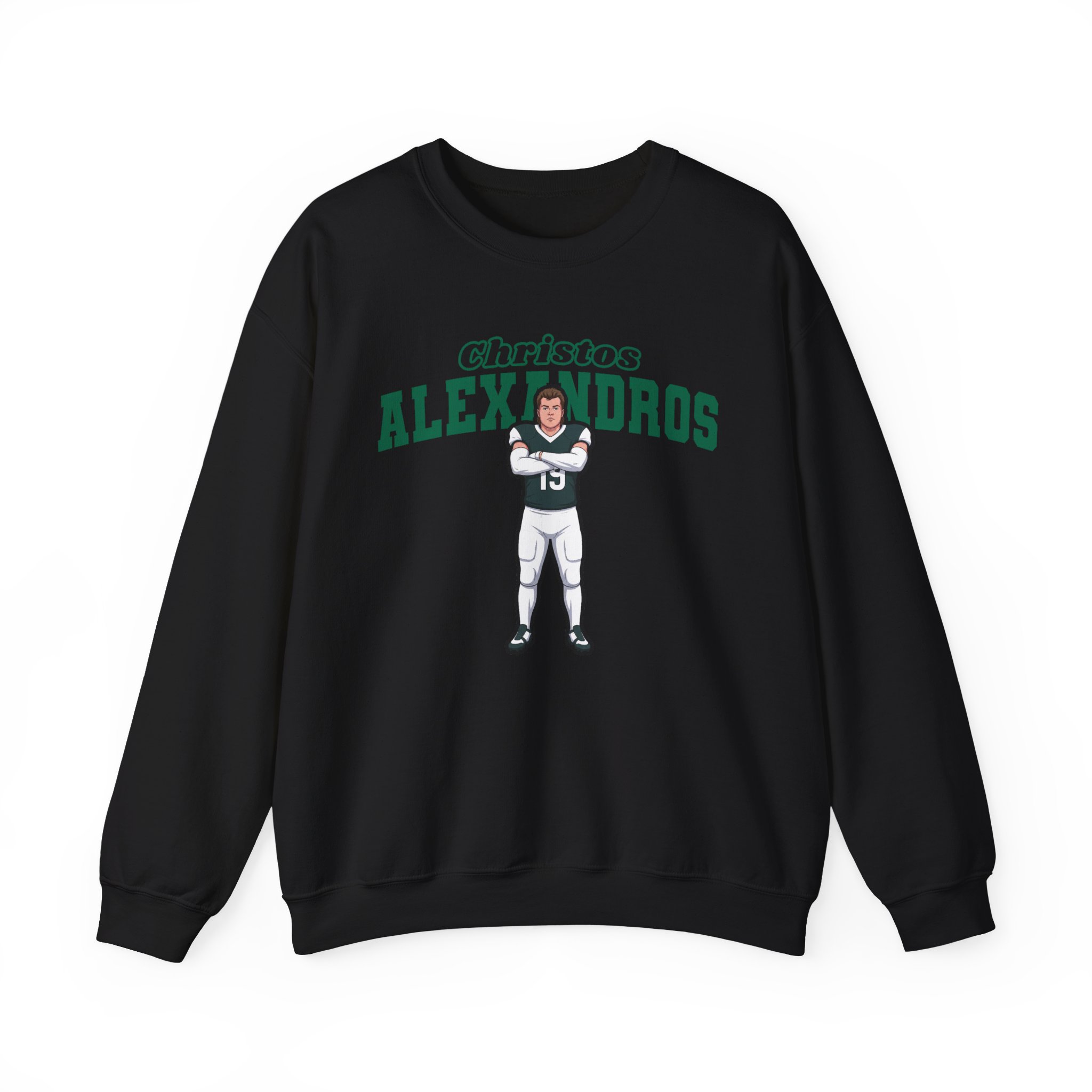 Crewneck Sweatshirt — character_name_arch in Black