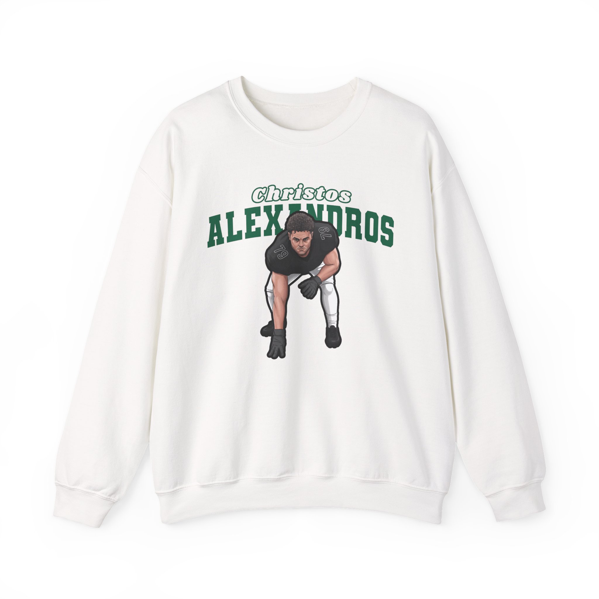 Crewneck Sweatshirt — character_name_arch in White