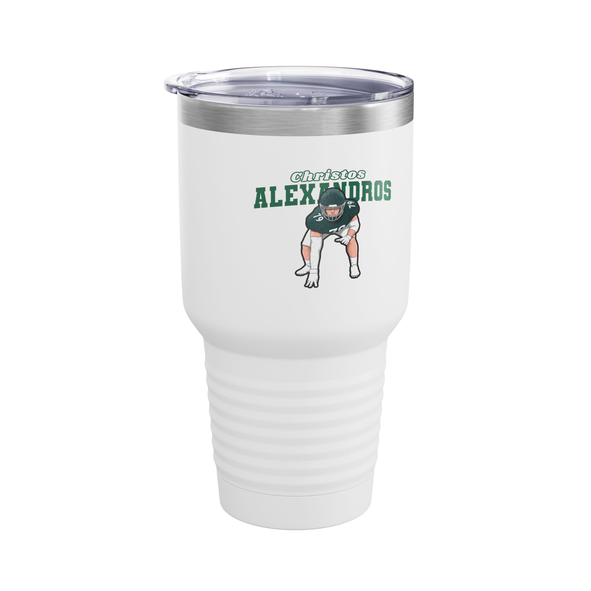 30oz Tumbler — character_name_arch in White