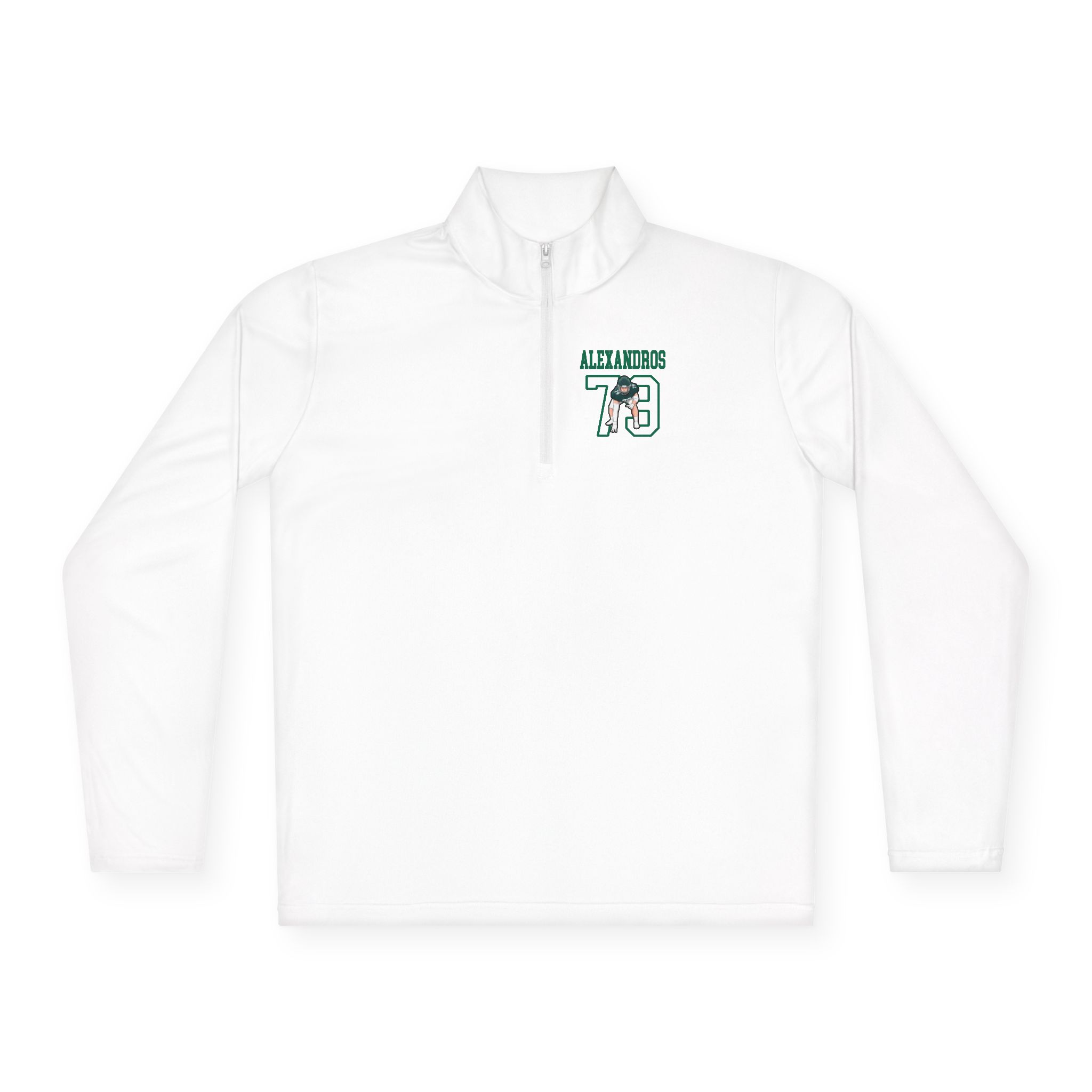 Q-Zip Pullover — character_shirsey in White
