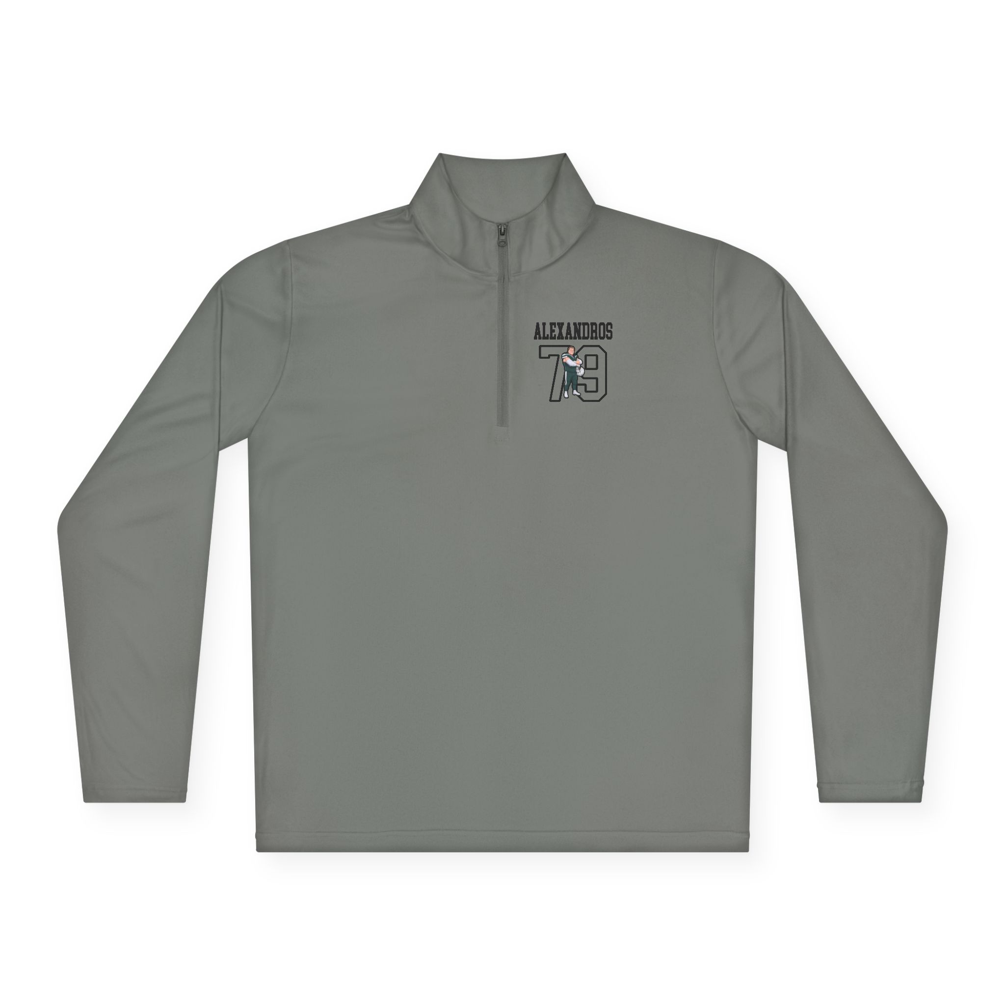 Q-Zip Pullover — character_shirsey in Grey