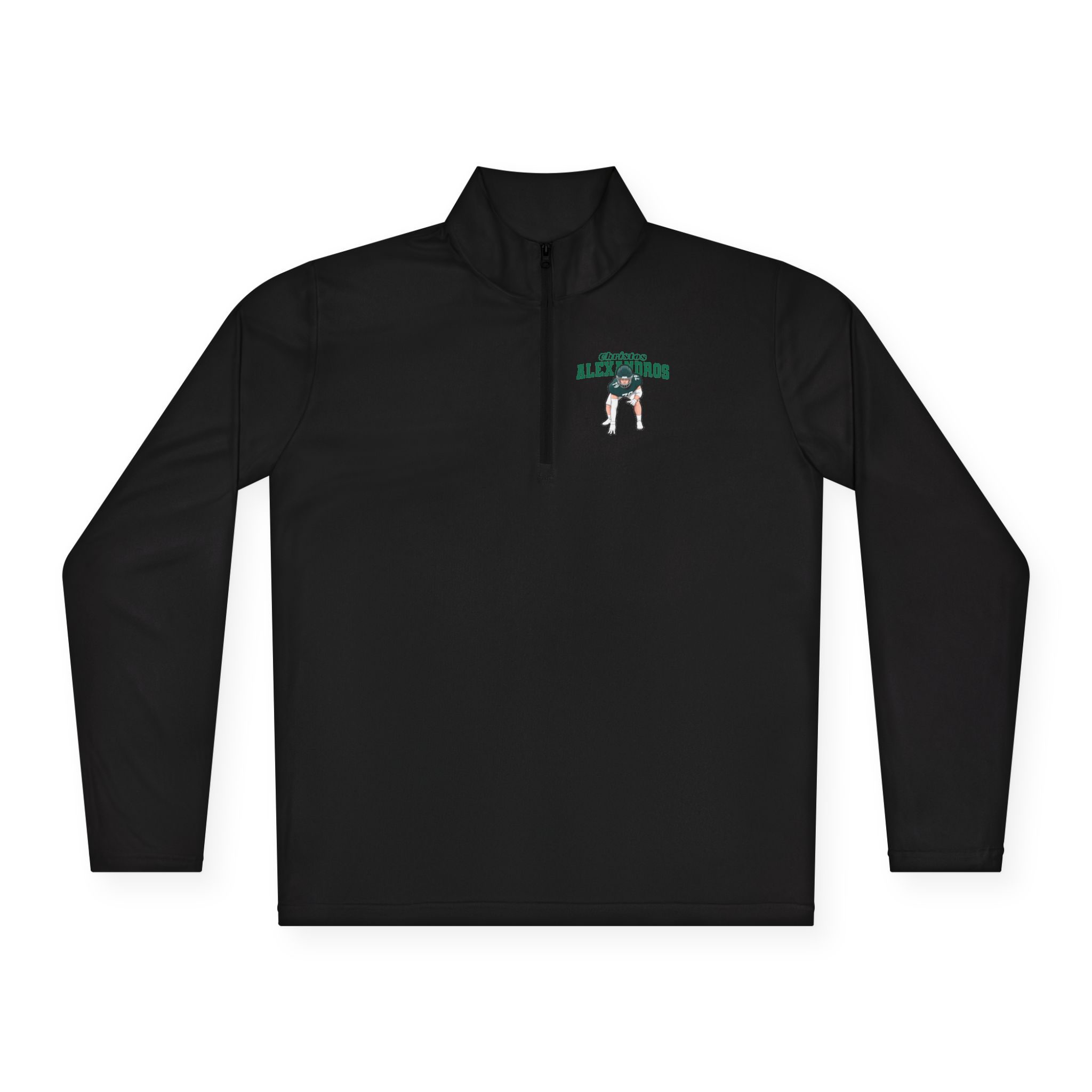 Q-Zip Pullover — character_name_arch in Black