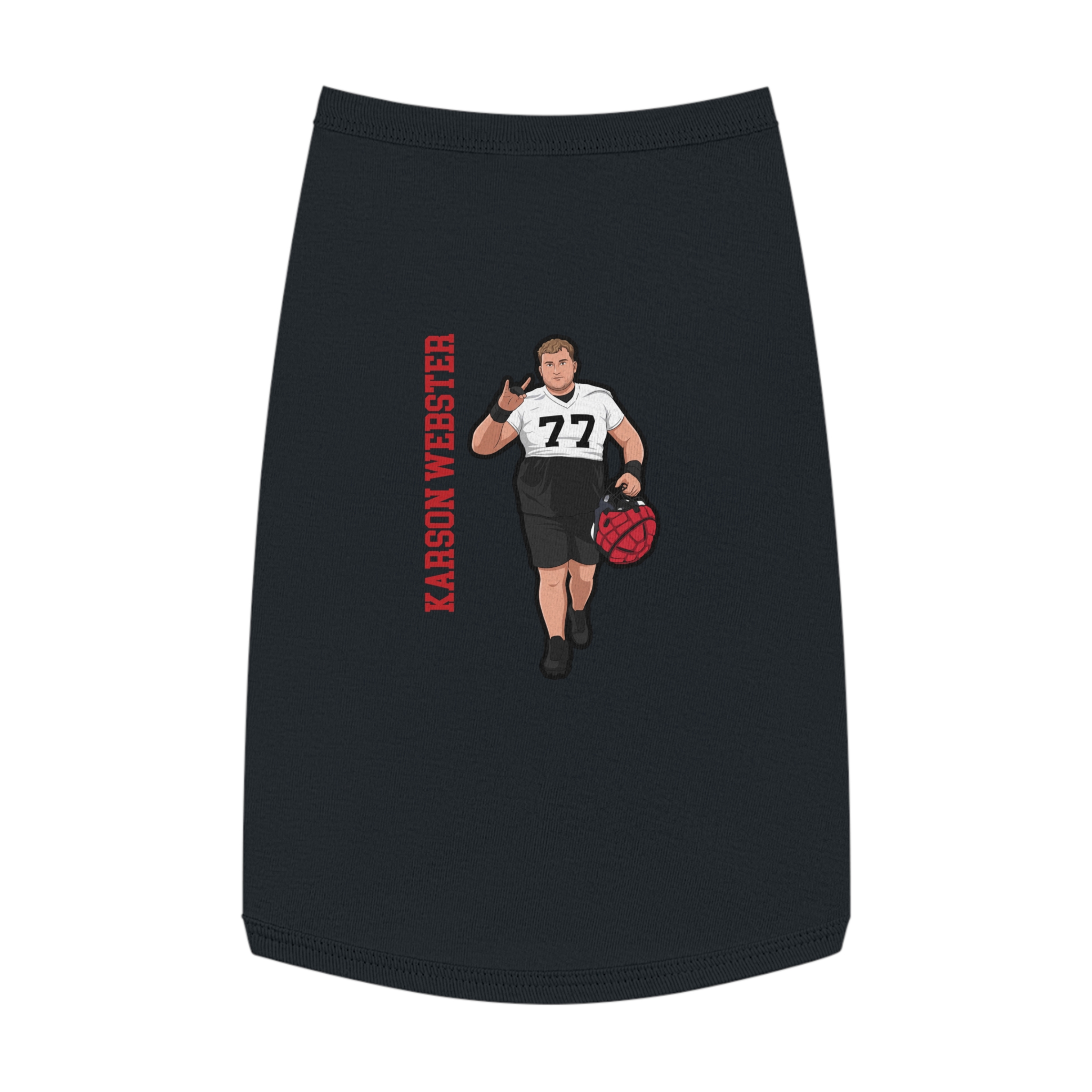 Pet Tank Top — character_name_vertical in White