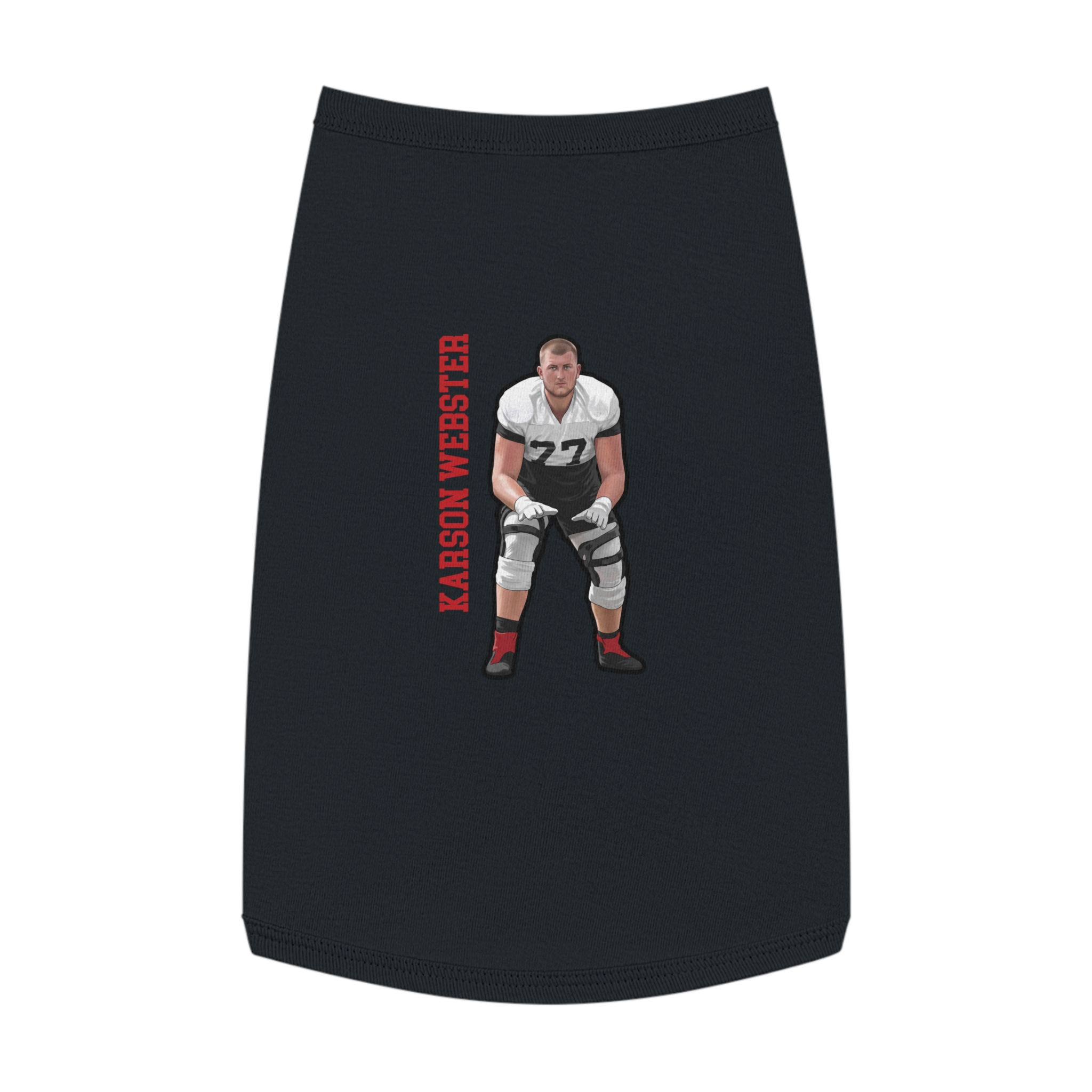 Pet Tank Top — character_name_vertical in Black