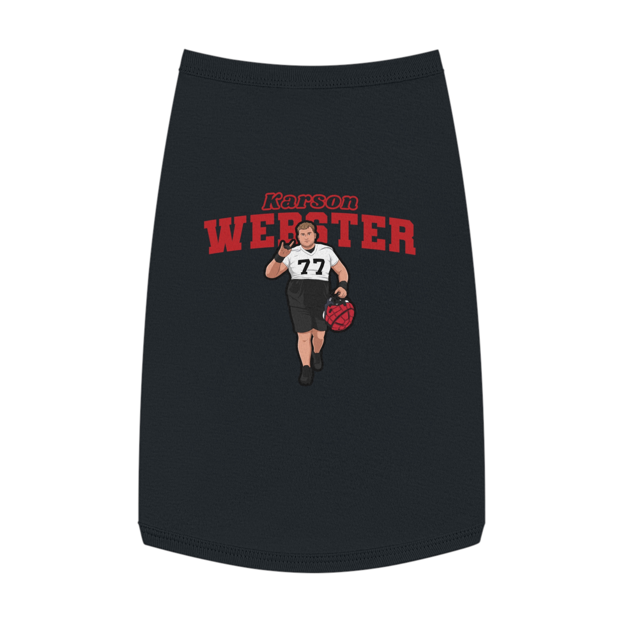 Pet Tank Top — character_name_arch in White