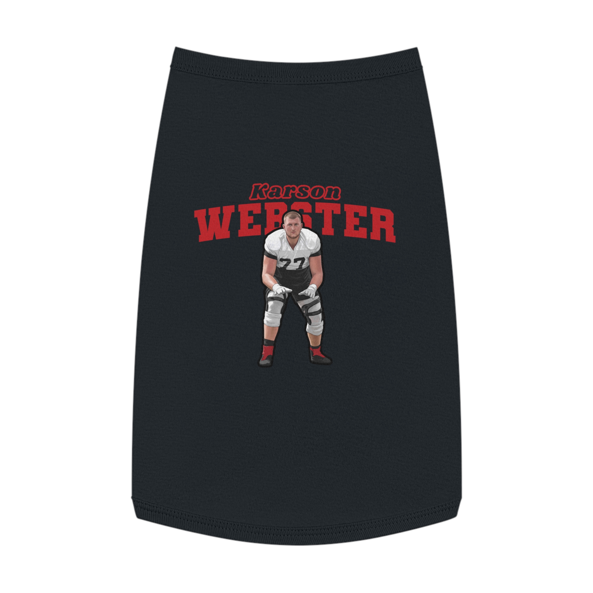 Pet Tank Top — character_name_arch in Black