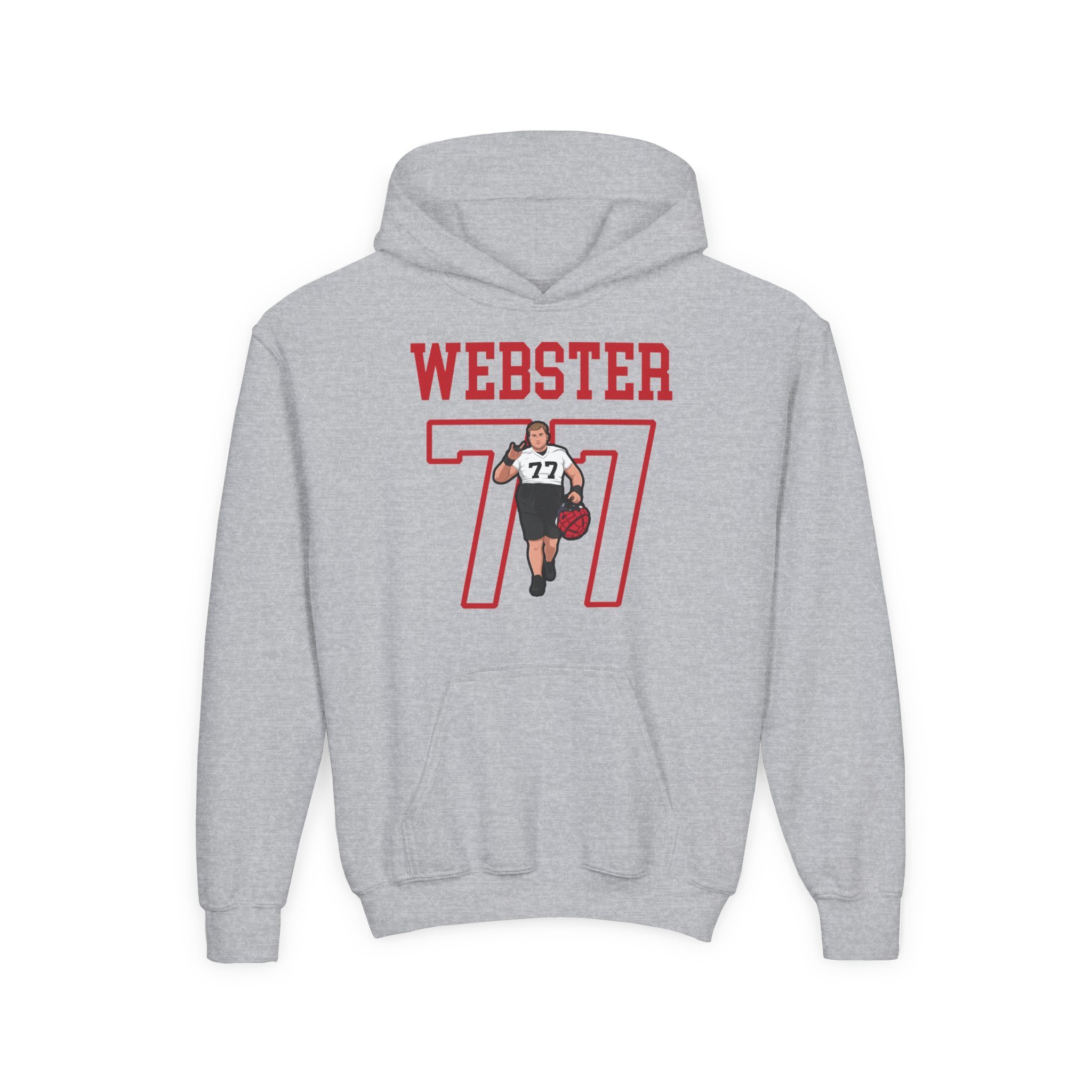 Youth Hoodie — character_shirsey in Grey