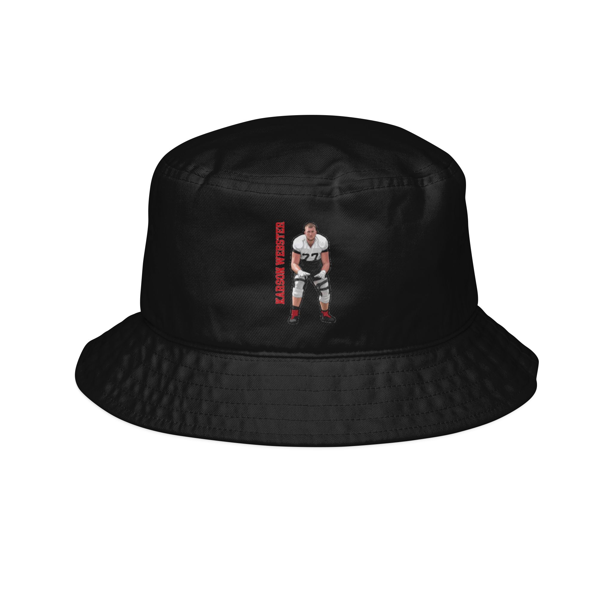 Bucket Hat — character_name_vertical in Black