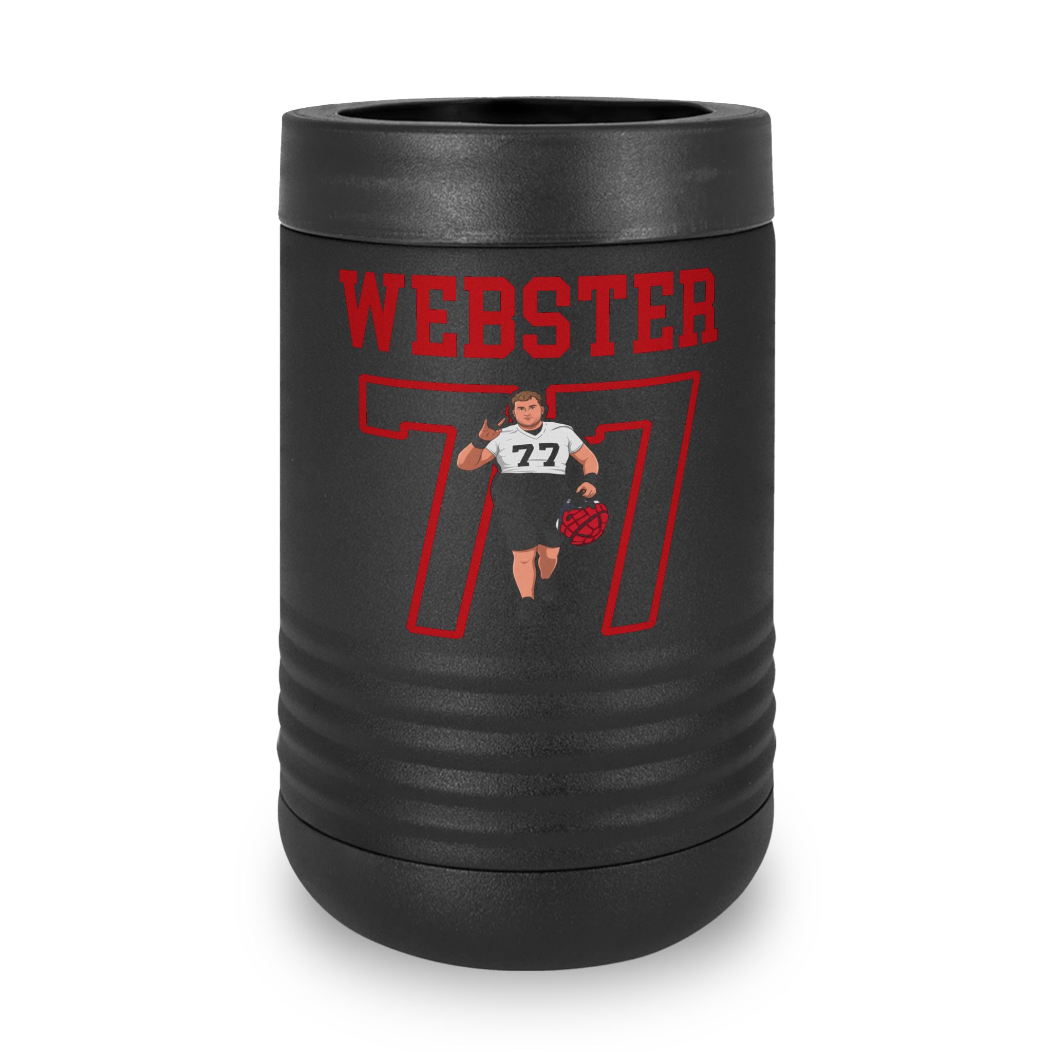 Stainless Can Cooler — character_shirsey in Black