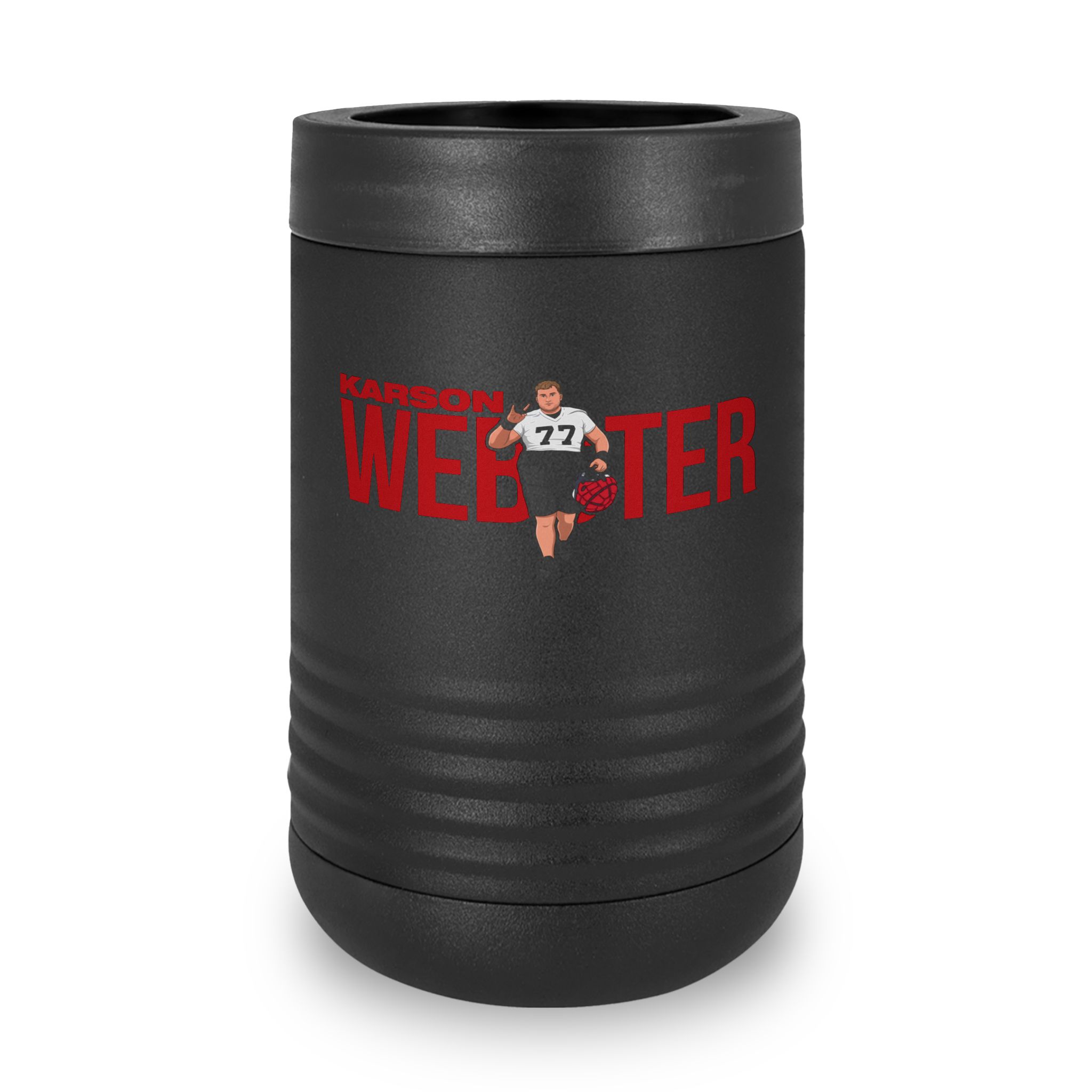 Stainless Can Cooler — character_player_name in Black