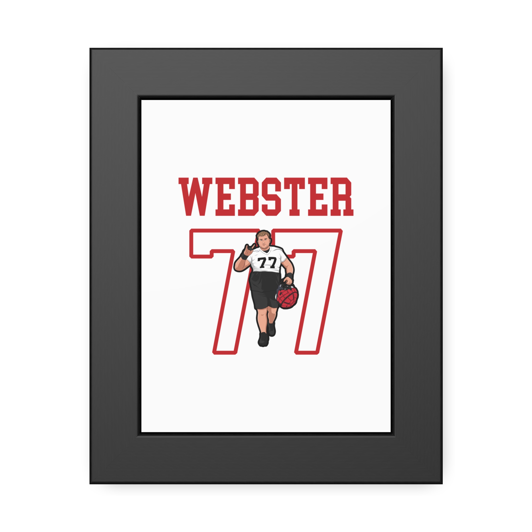 Framed Poster — character_shirsey in Black