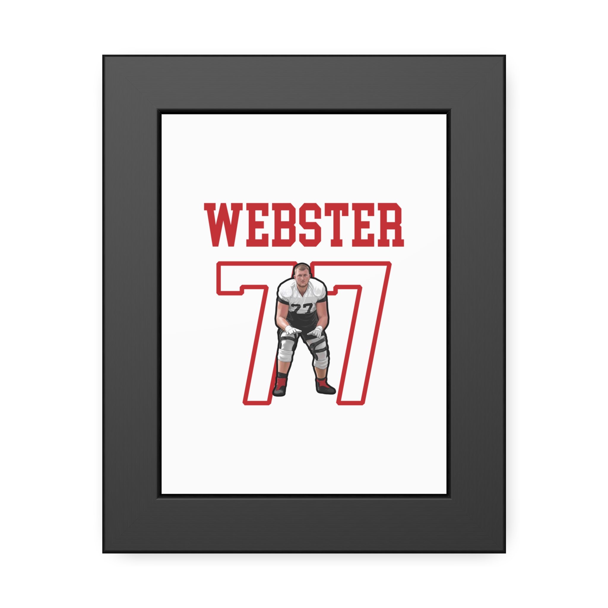 Framed Poster — character_shirsey in Black