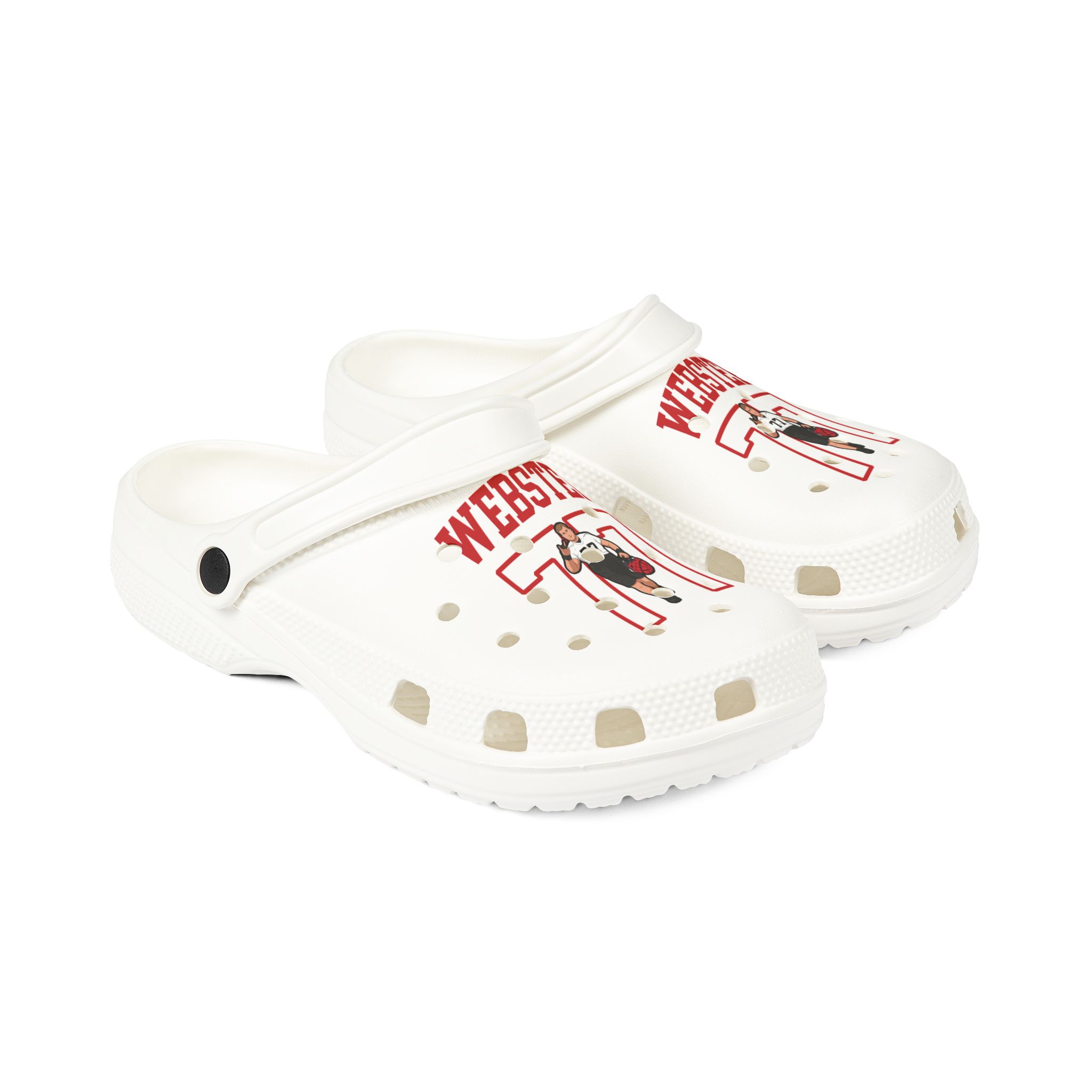 Rubber Clogs — character_shirsey in White