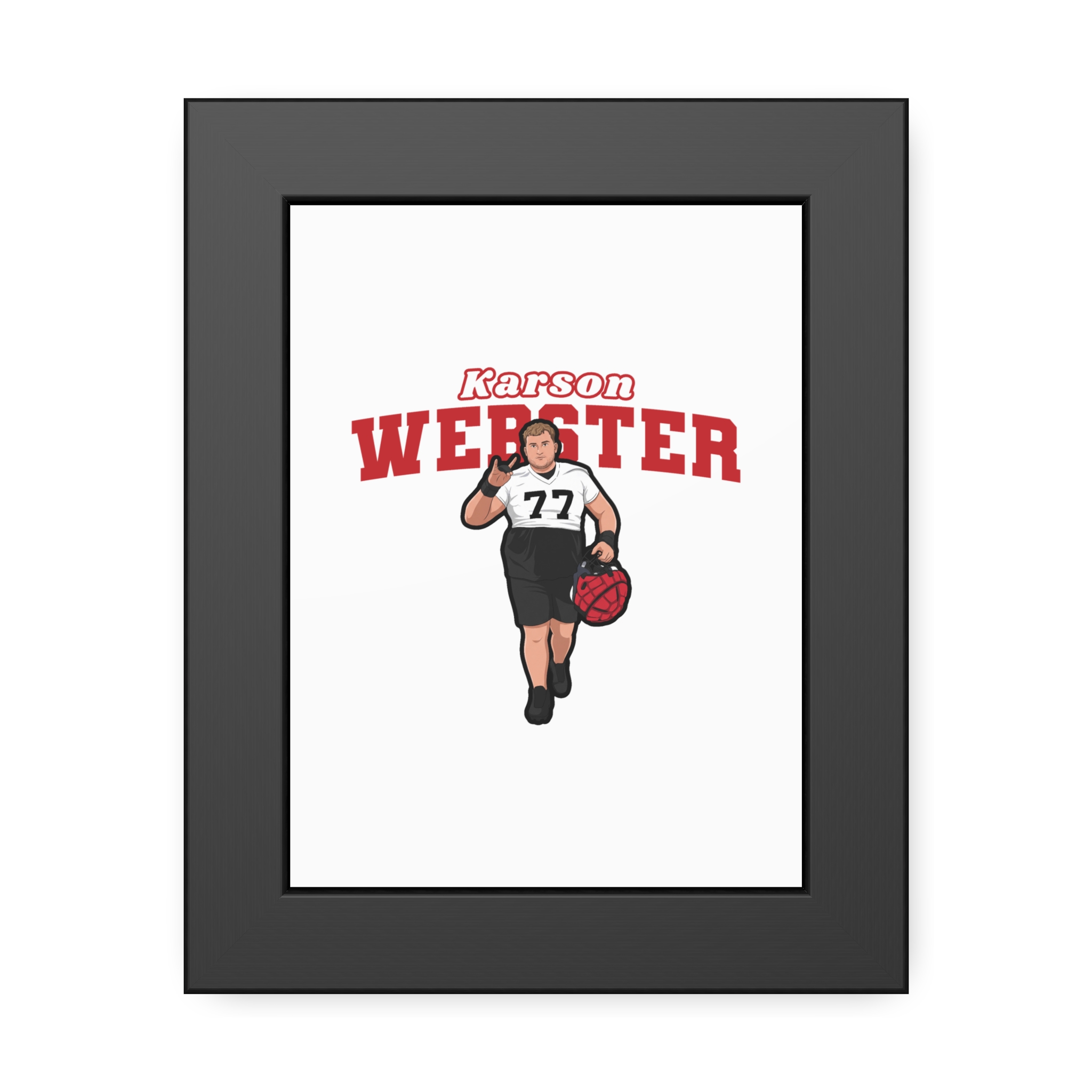 Framed Poster — character_name_arch in Black