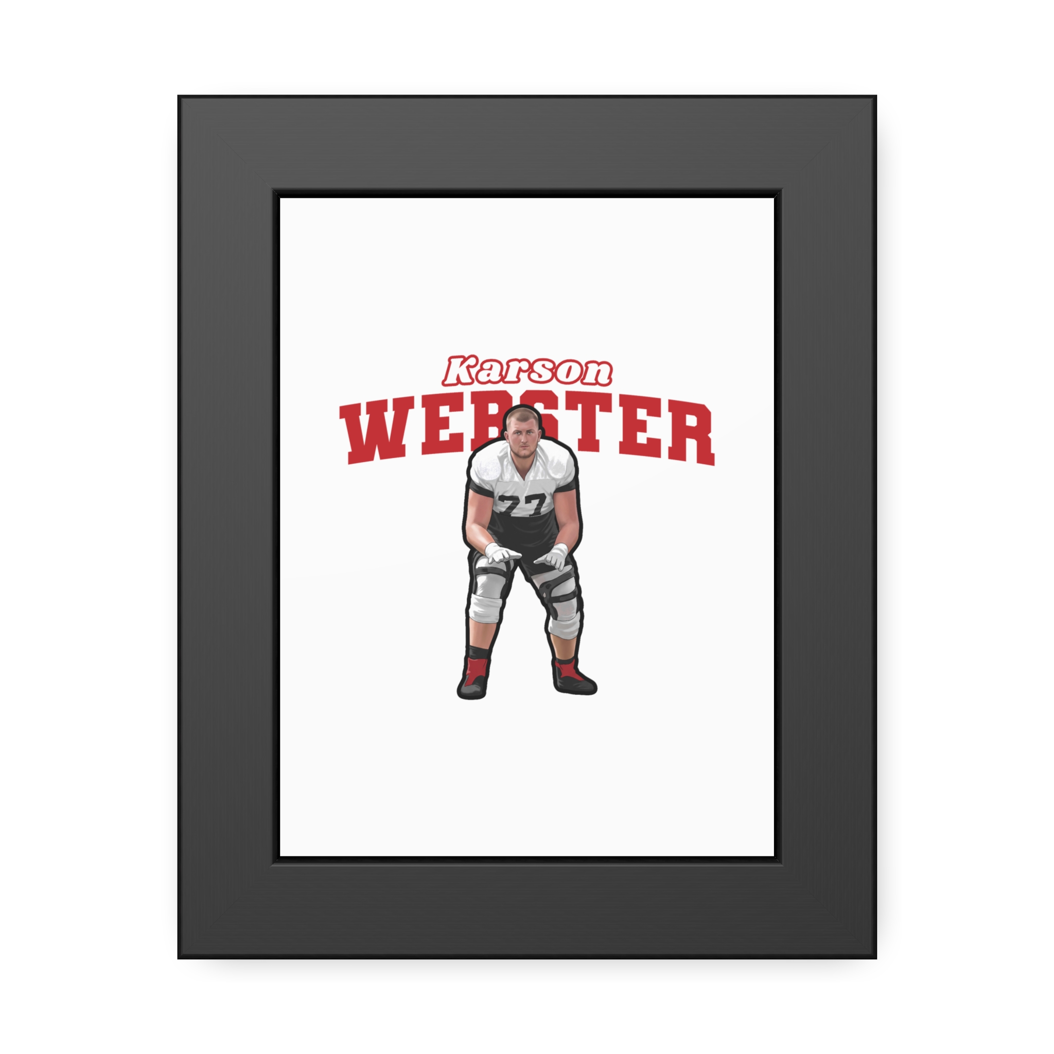 Framed Poster — character_name_arch in Black