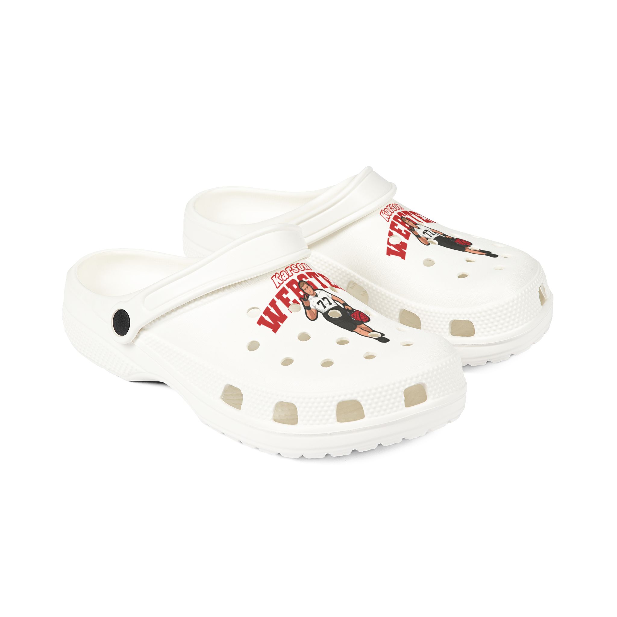 Rubber Clogs — character_name_arch in White