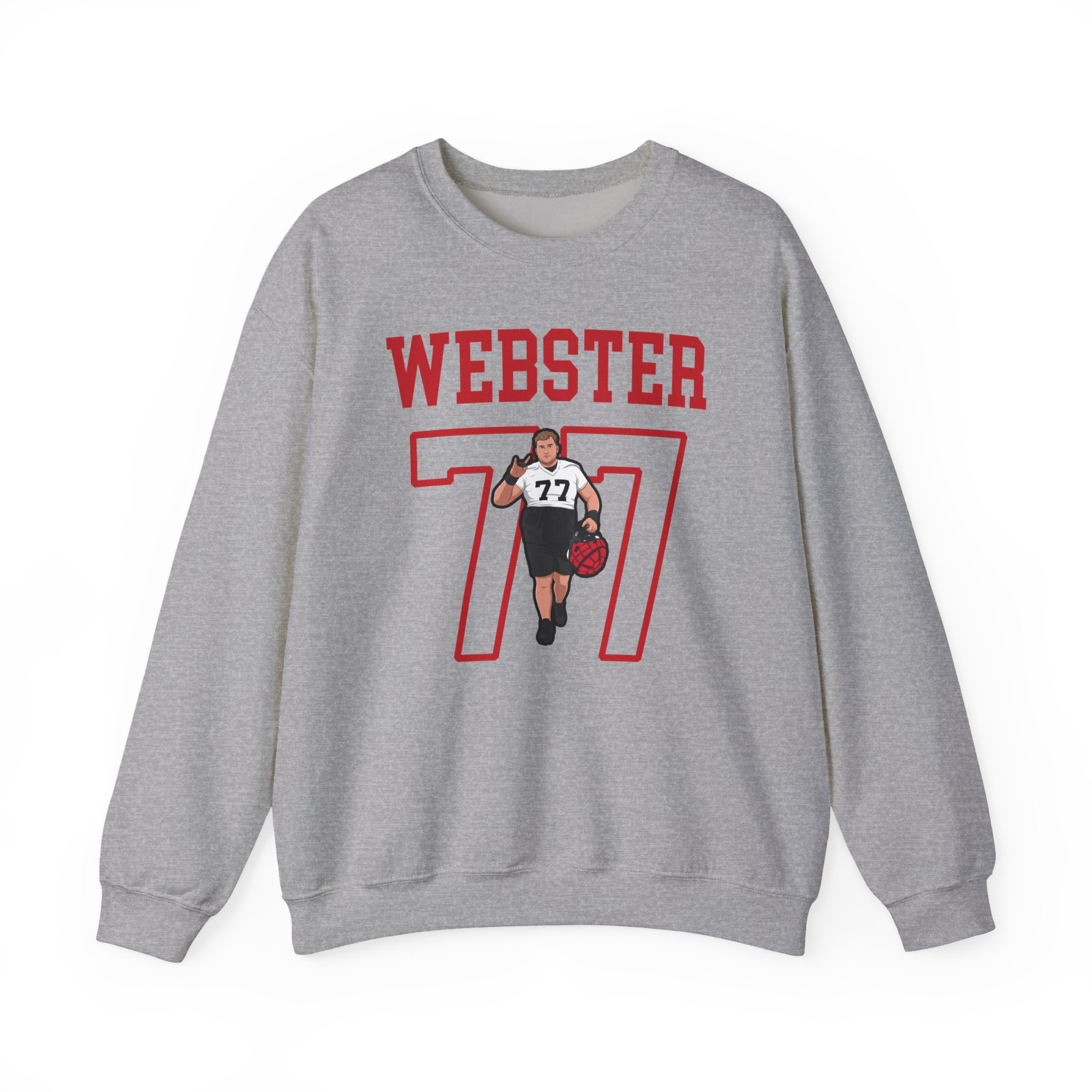 Crewneck Sweatshirt — character_shirsey in Grey