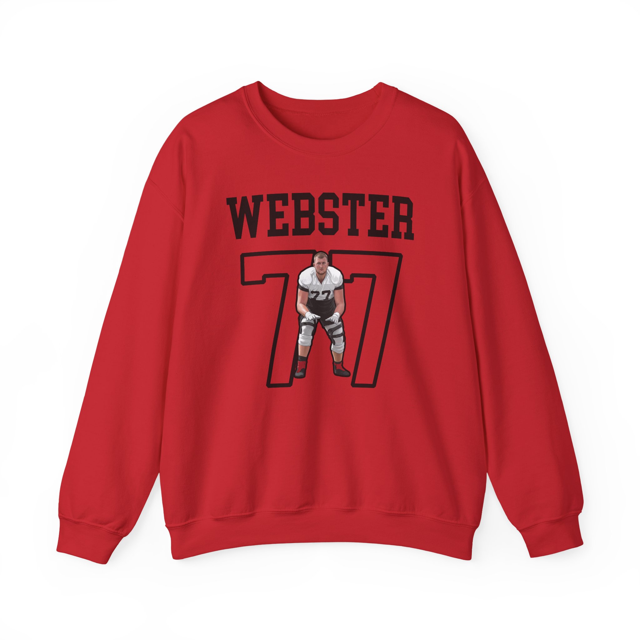 Crewneck Sweatshirt — character_shirsey in Red