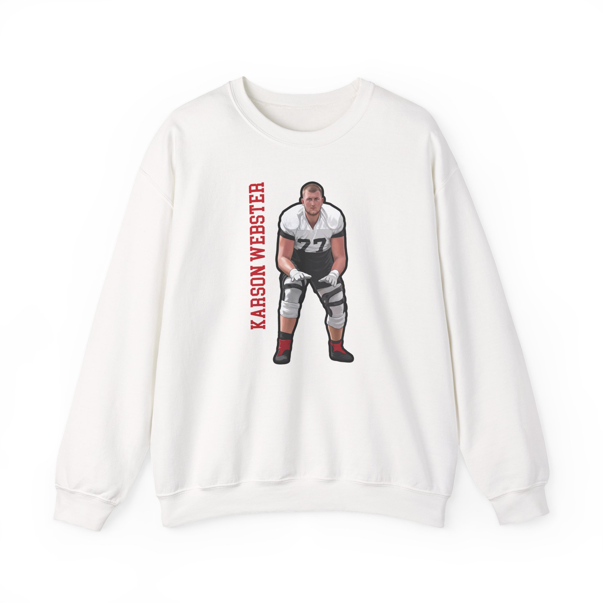 Crewneck Sweatshirt — character_name_vertical in White