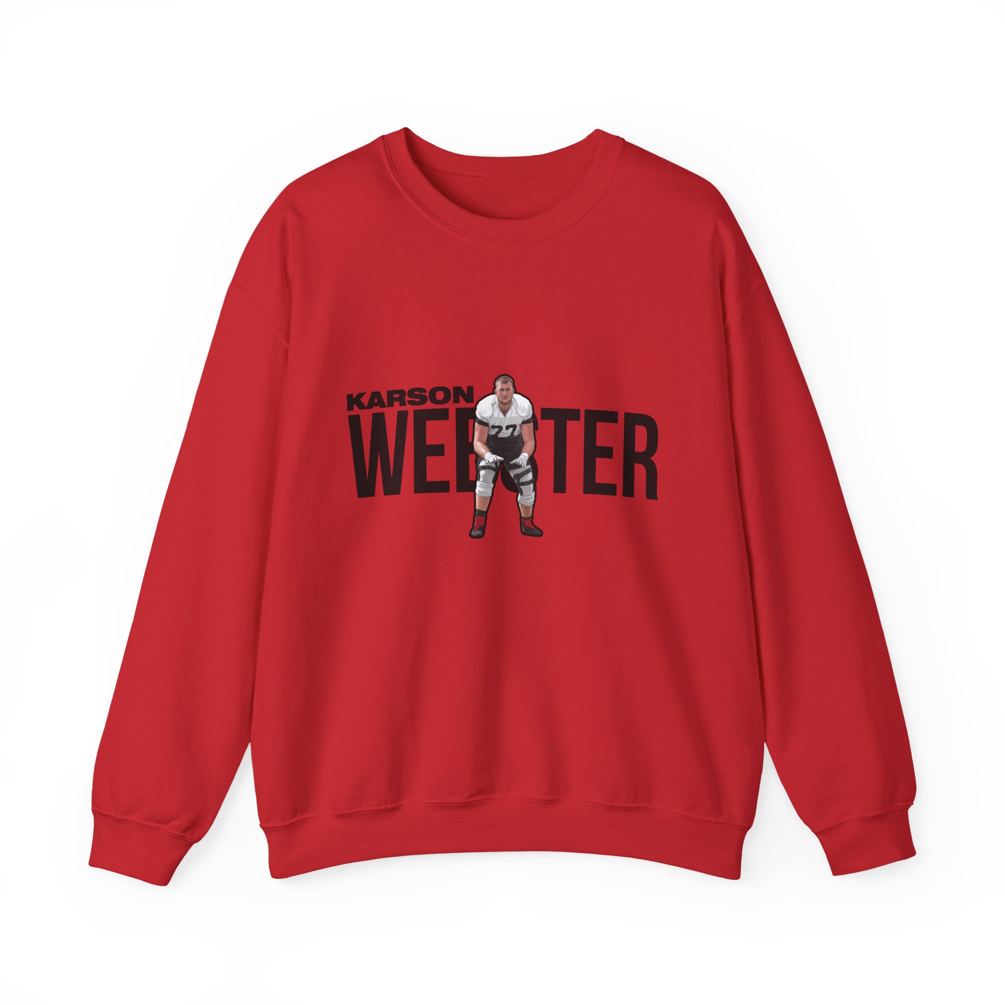 Crewneck Sweatshirt — character_player_name in Red