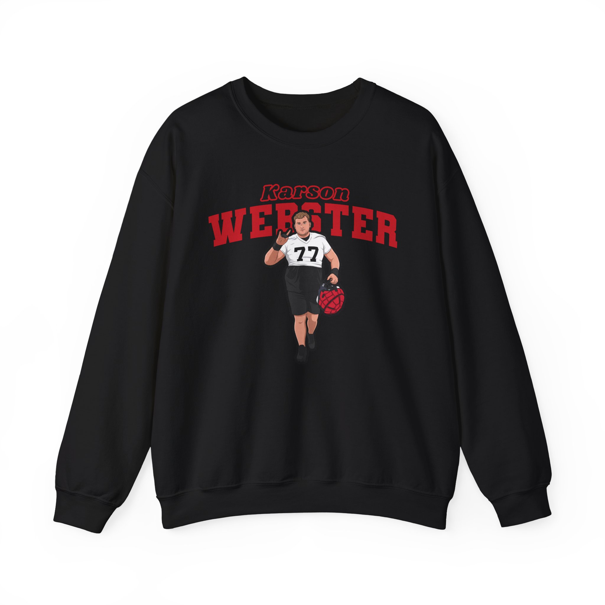 Crewneck Sweatshirt — character_name_arch in Black