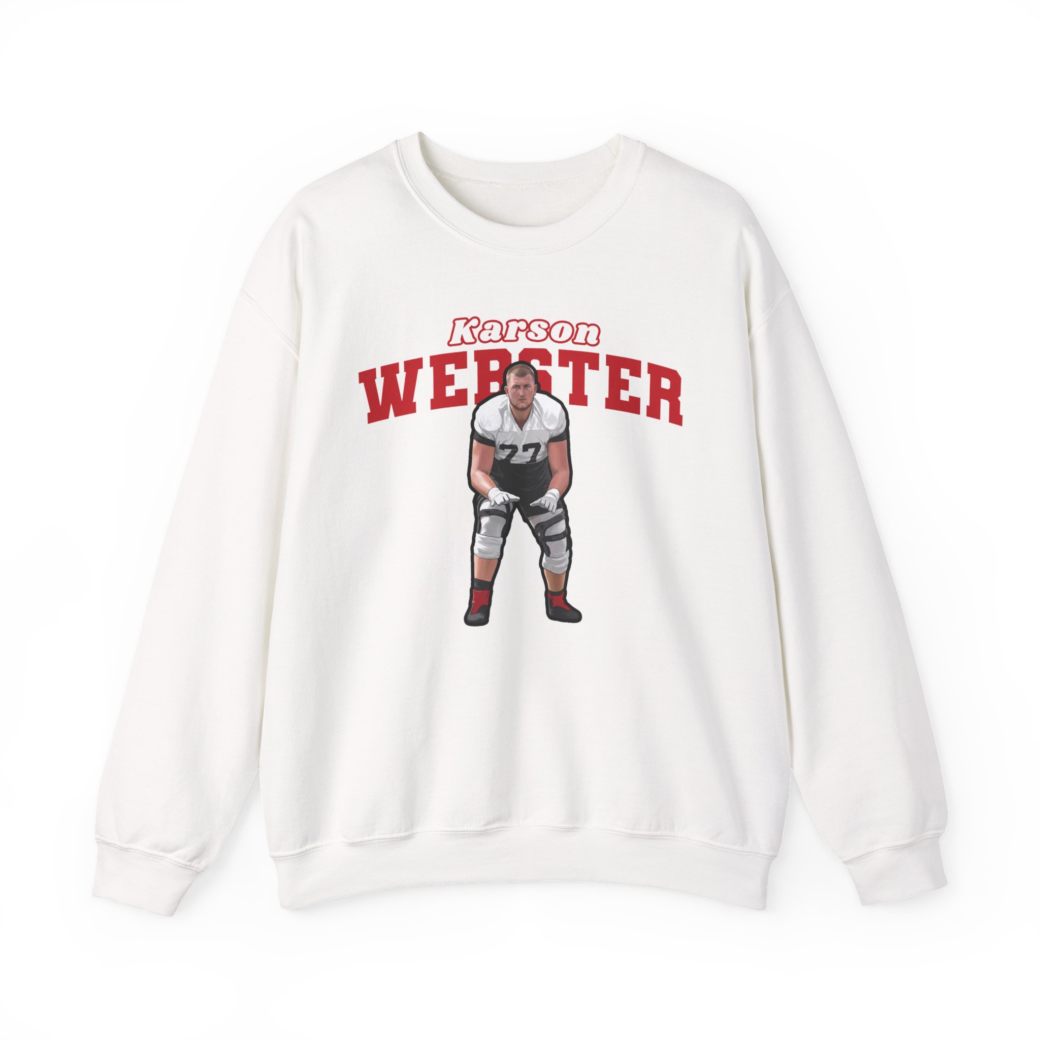 Crewneck Sweatshirt — character_name_arch in White