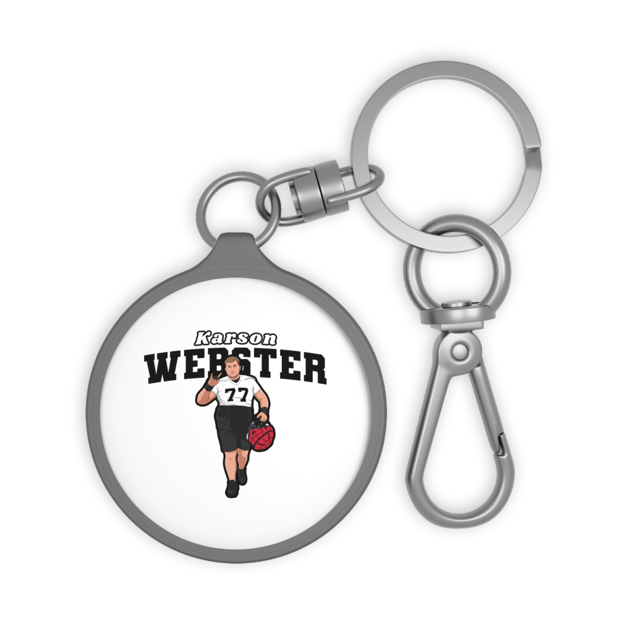Keychain — character_name_arch in Grey