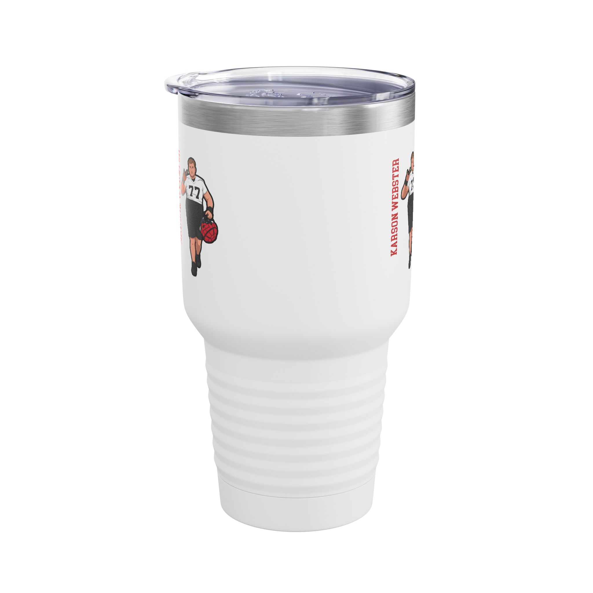 30oz Tumbler — character_name_vertical in White