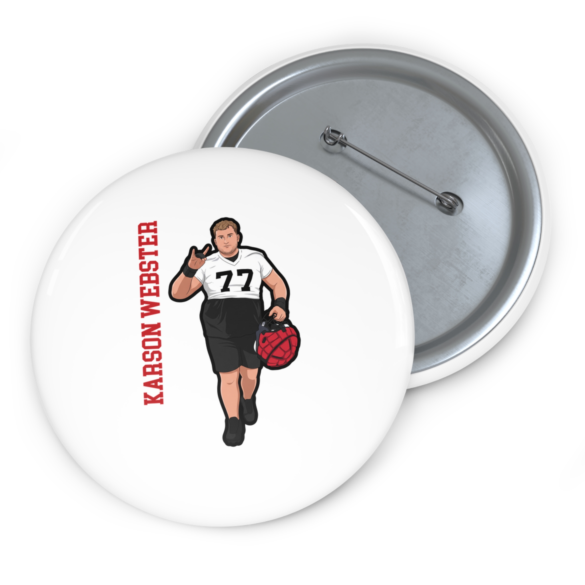Game Day Pin — character_name_vertical in Classic