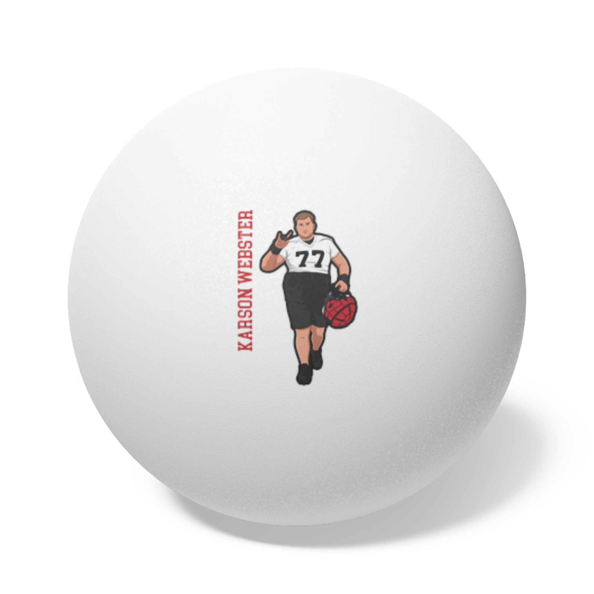 Ping Pong Balls, 6 pcs — character_name_vertical in White