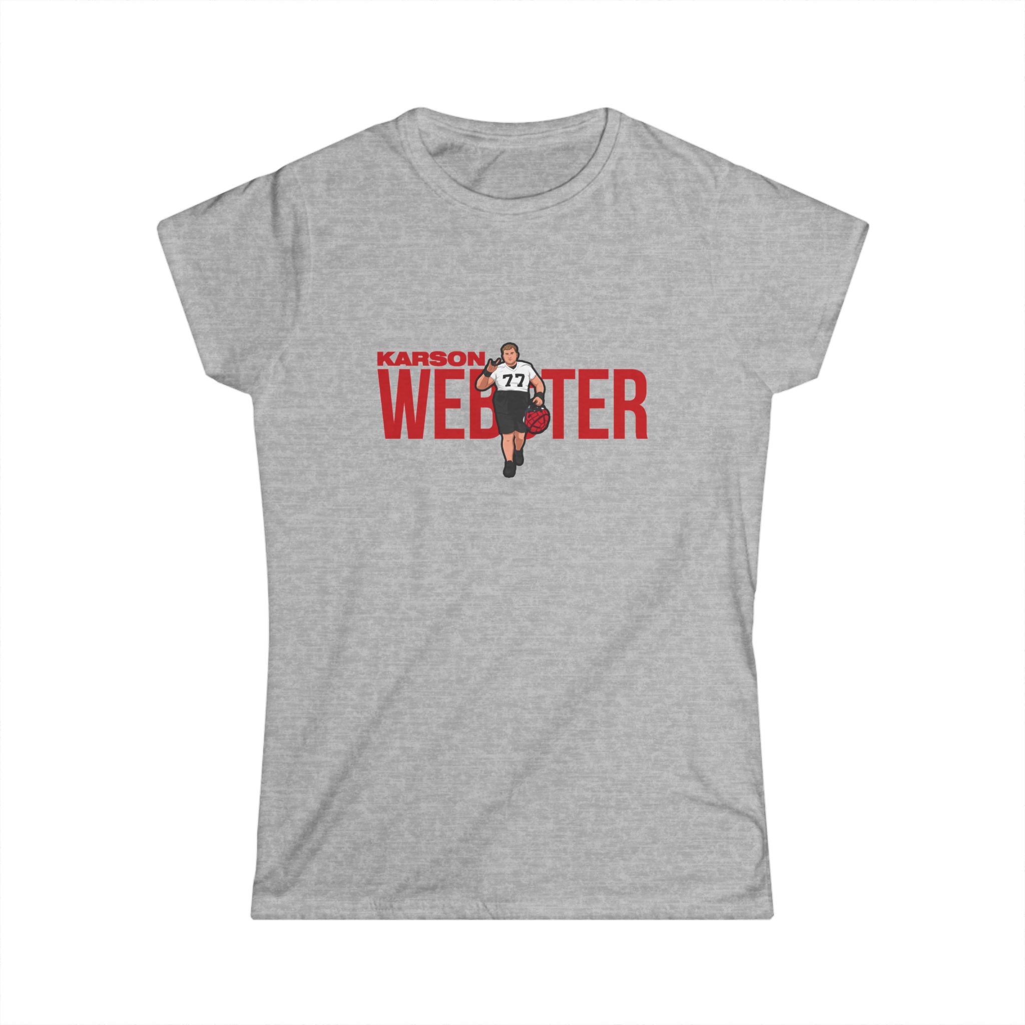 Women's Softstyle Tee — character_player_name in Grey