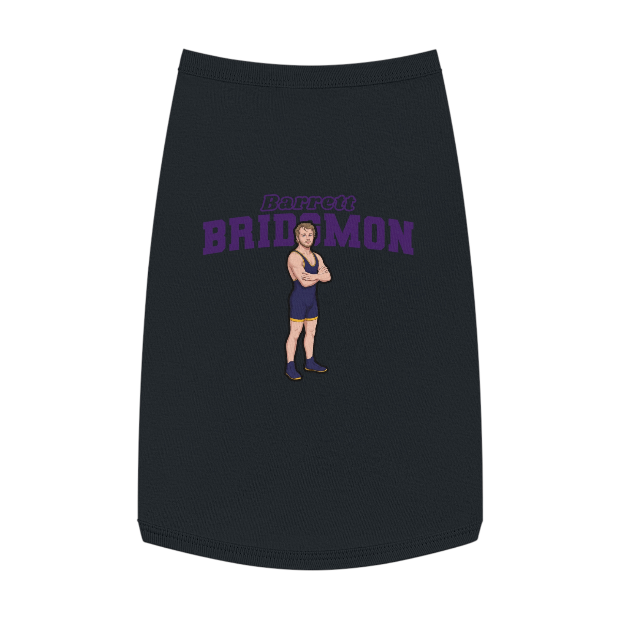 Pet Tank Top — character_name_arch in Black