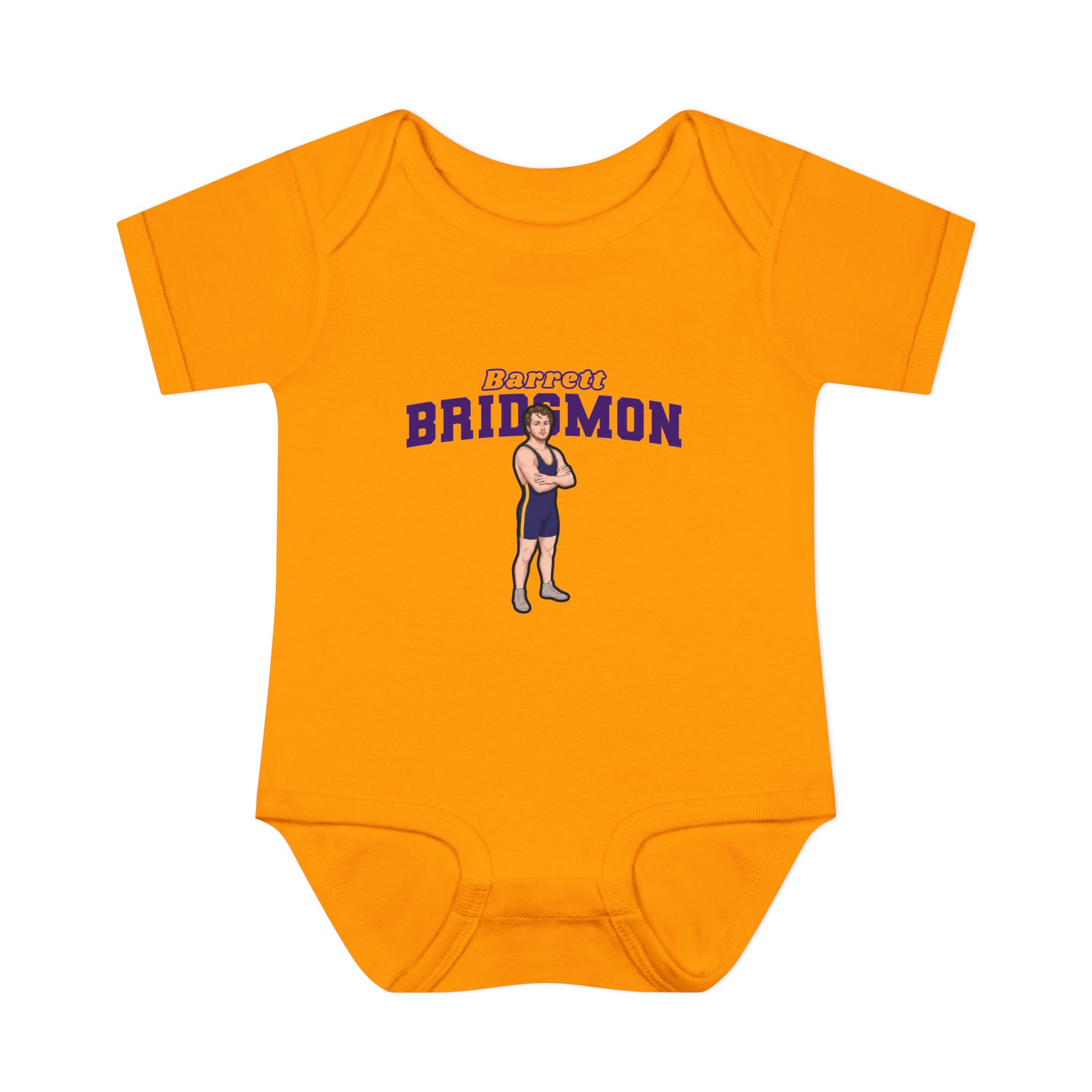Baby Onesie — character_name_arch in Gold