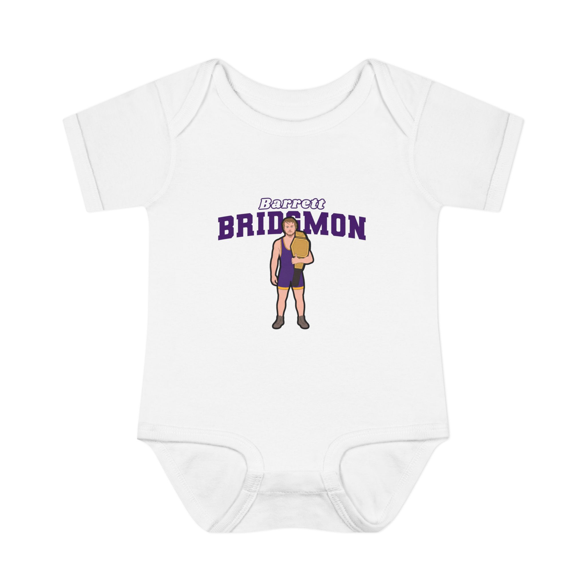 Baby Onesie — character_name_arch in White