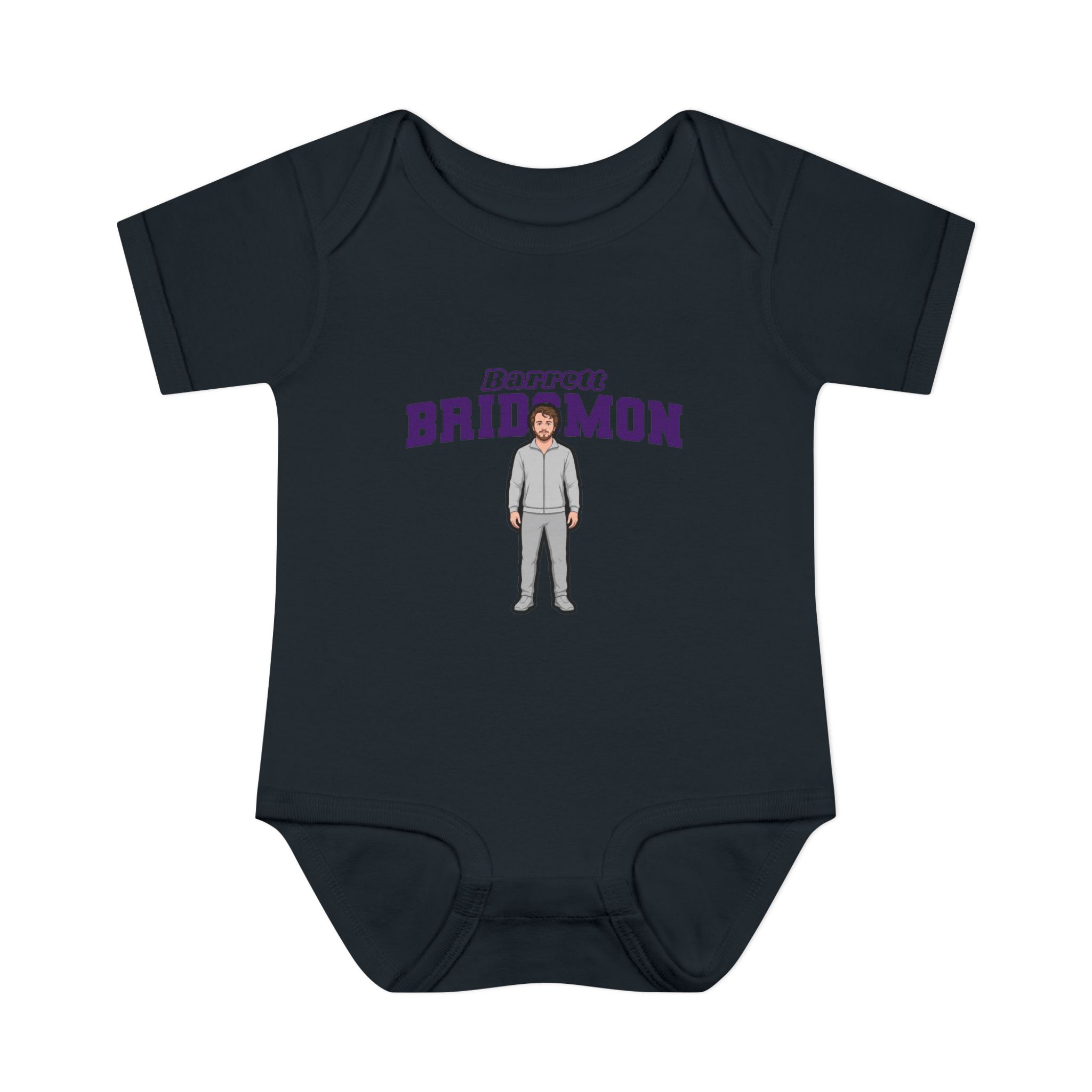 Baby Onesie — character_name_arch in Black