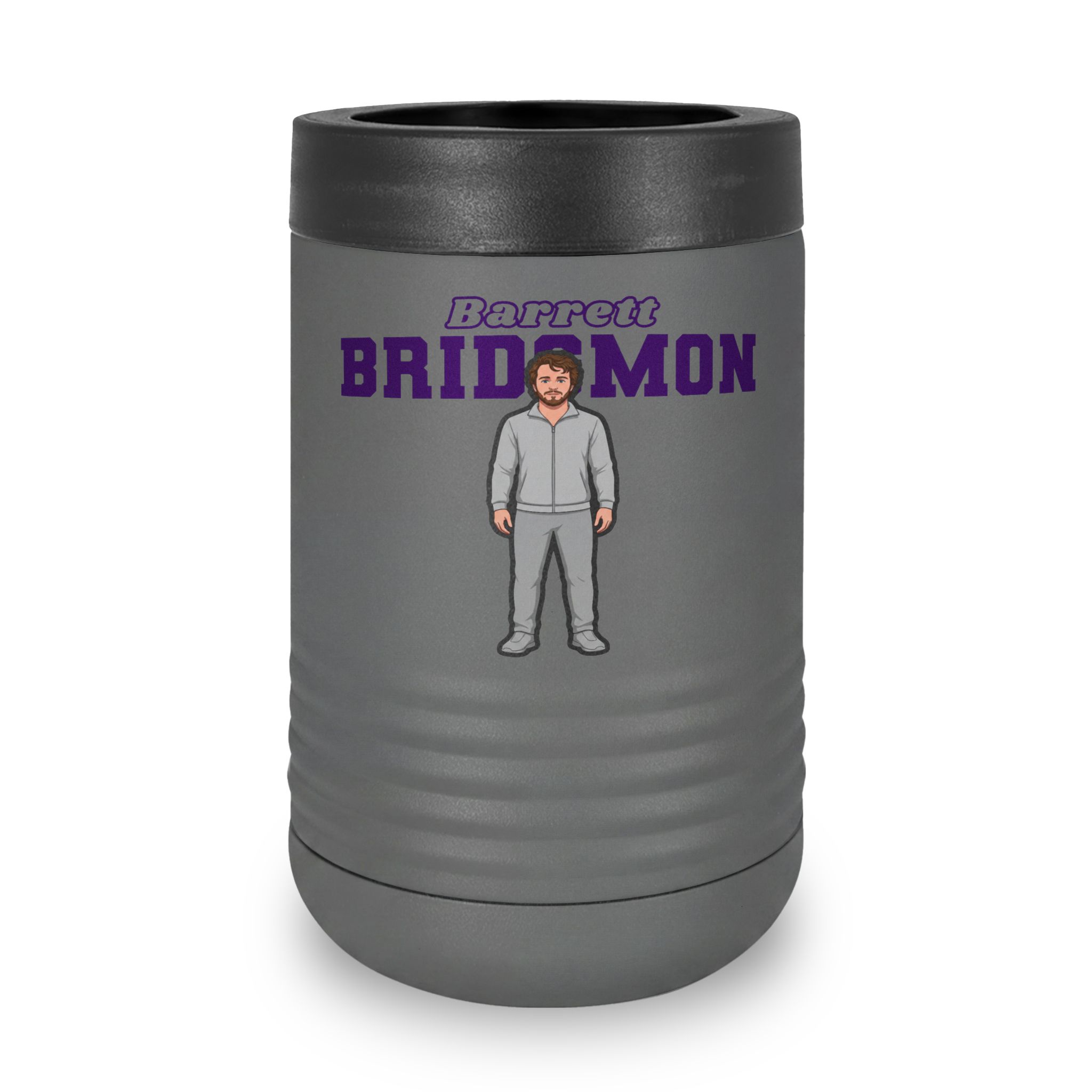 Stainless Can Cooler — character_name_arch in Grey