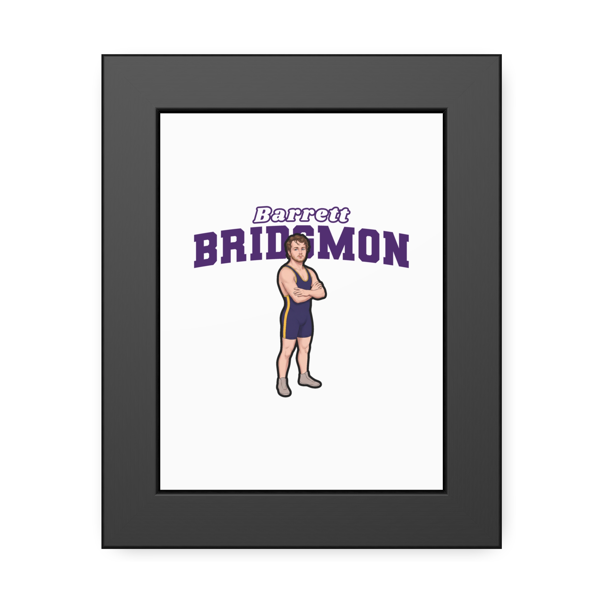 Framed Poster — character_name_arch in Black