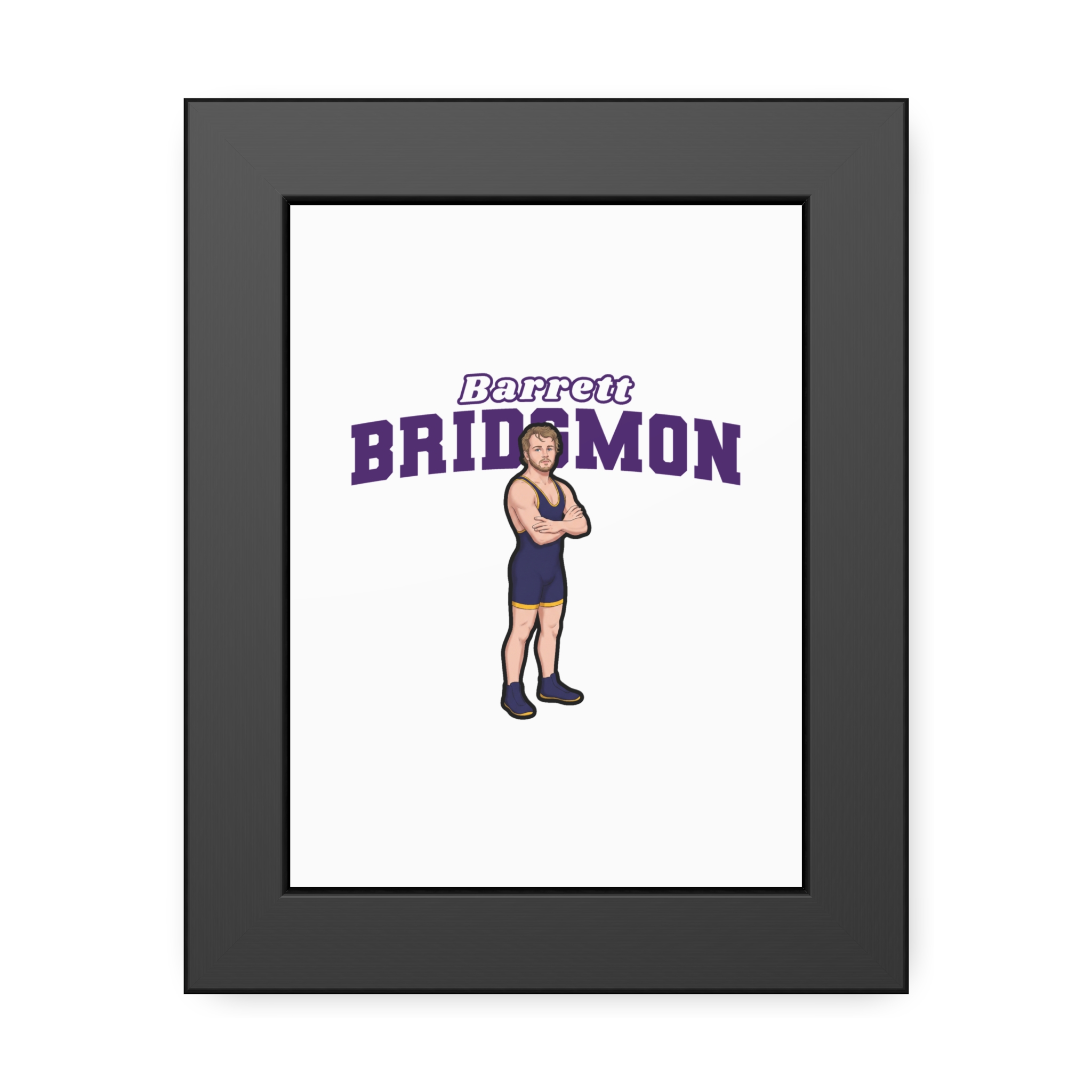 Framed Poster — character_name_arch in Black