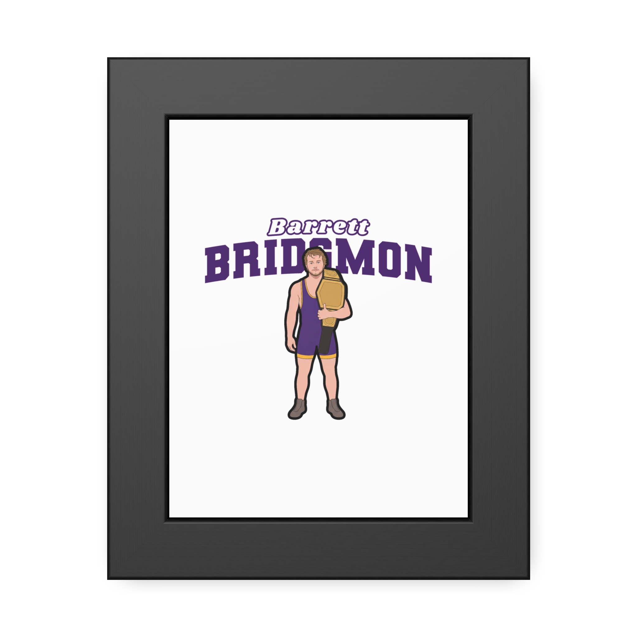 Framed Poster — character_name_arch in Black