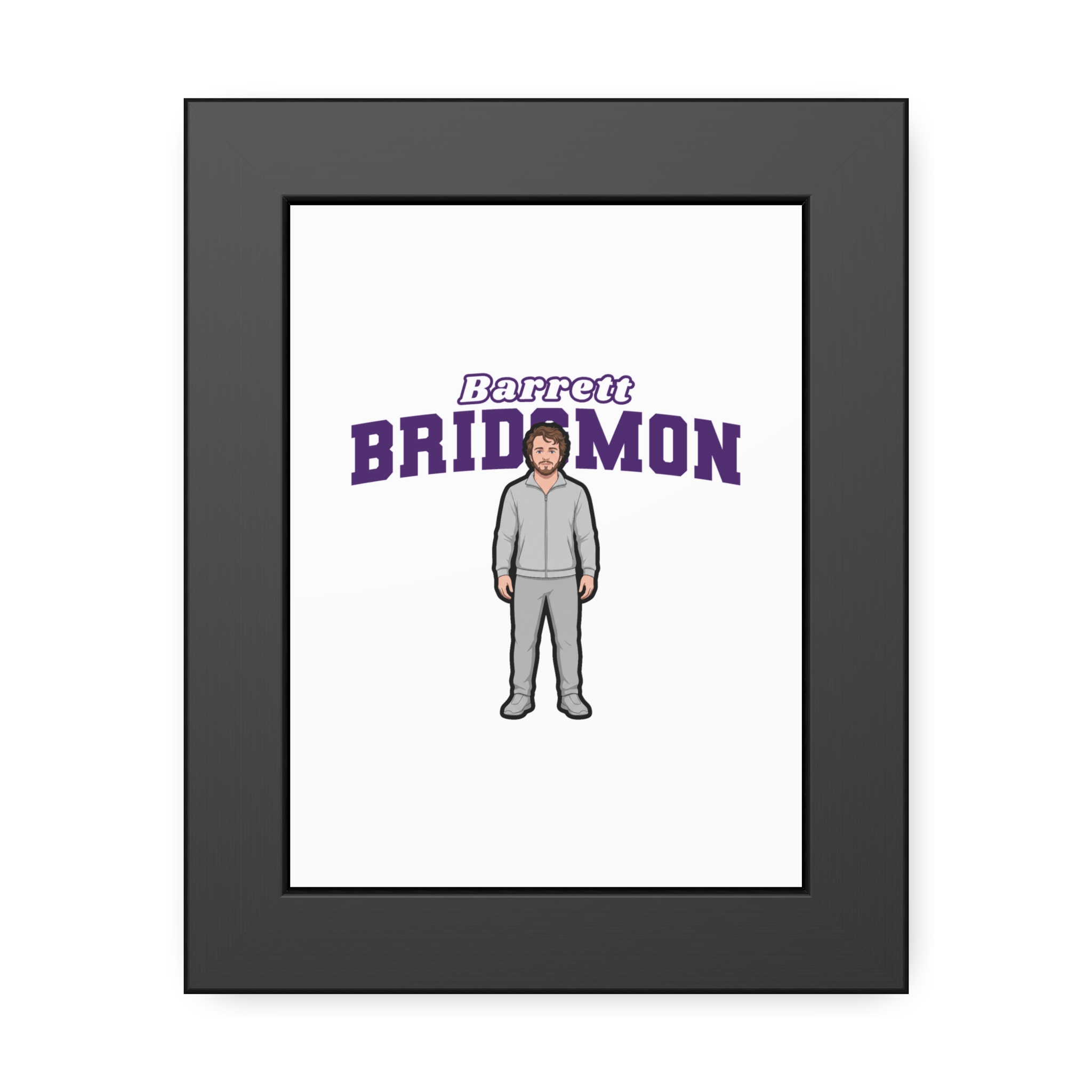 Framed Poster — character_name_arch in Black