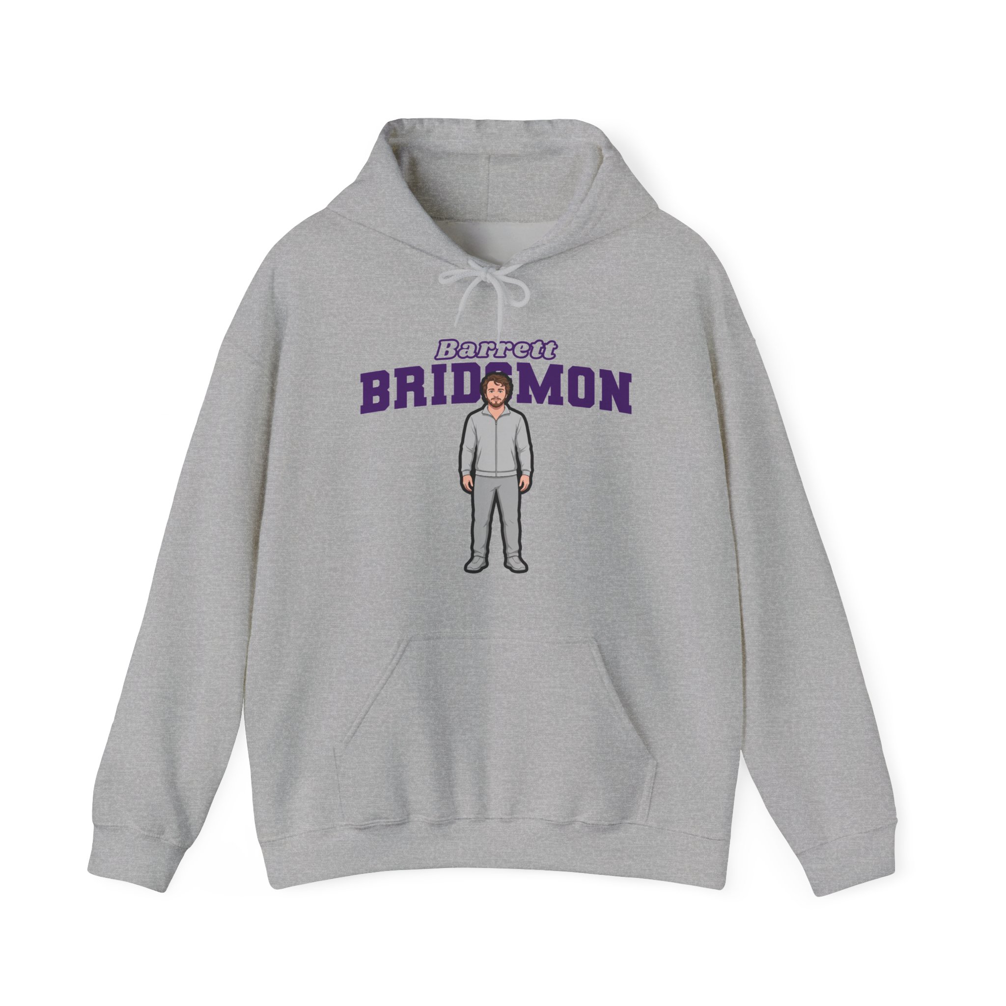 Hoodie — character_name_arch in Grey