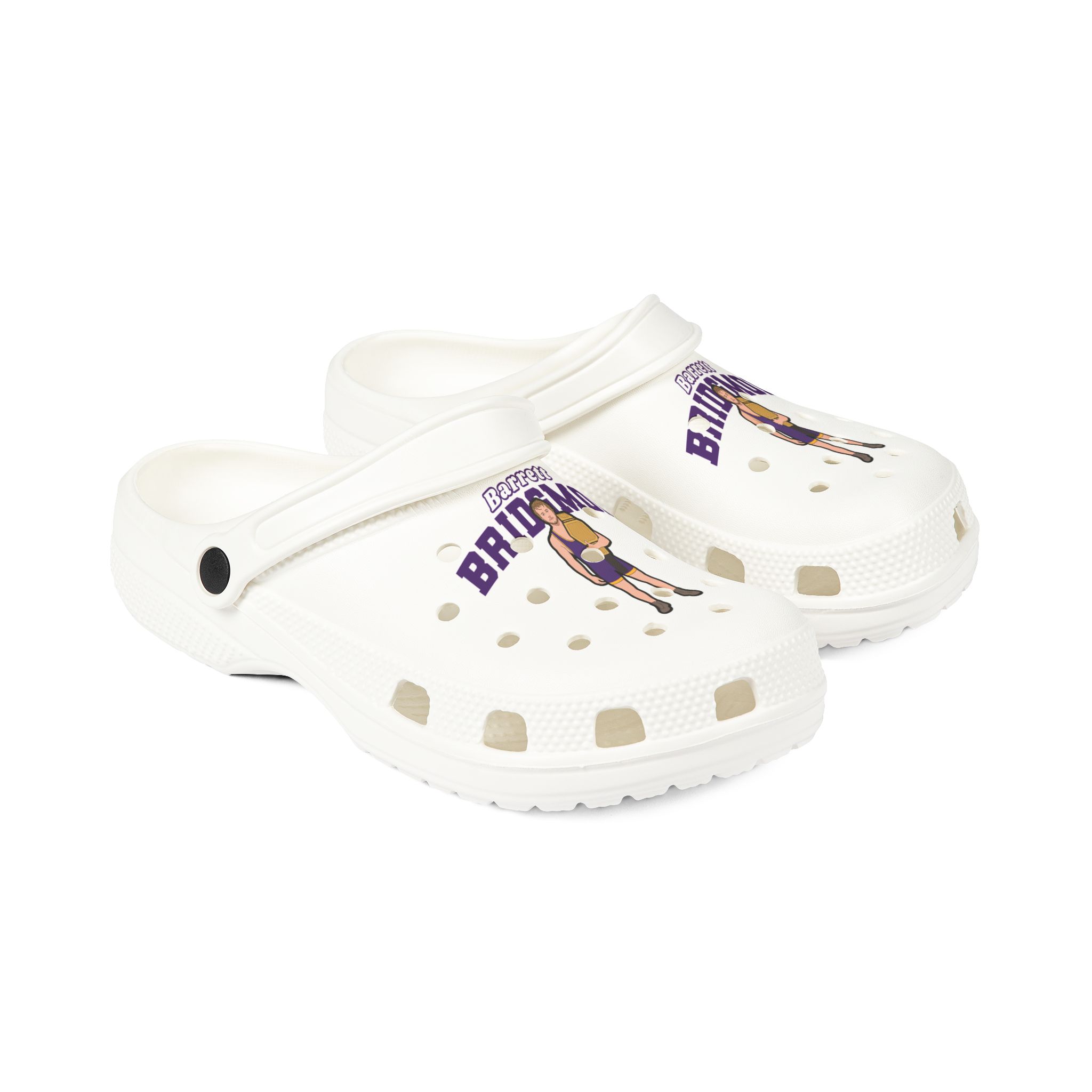 Rubber Clogs — character_name_arch in White