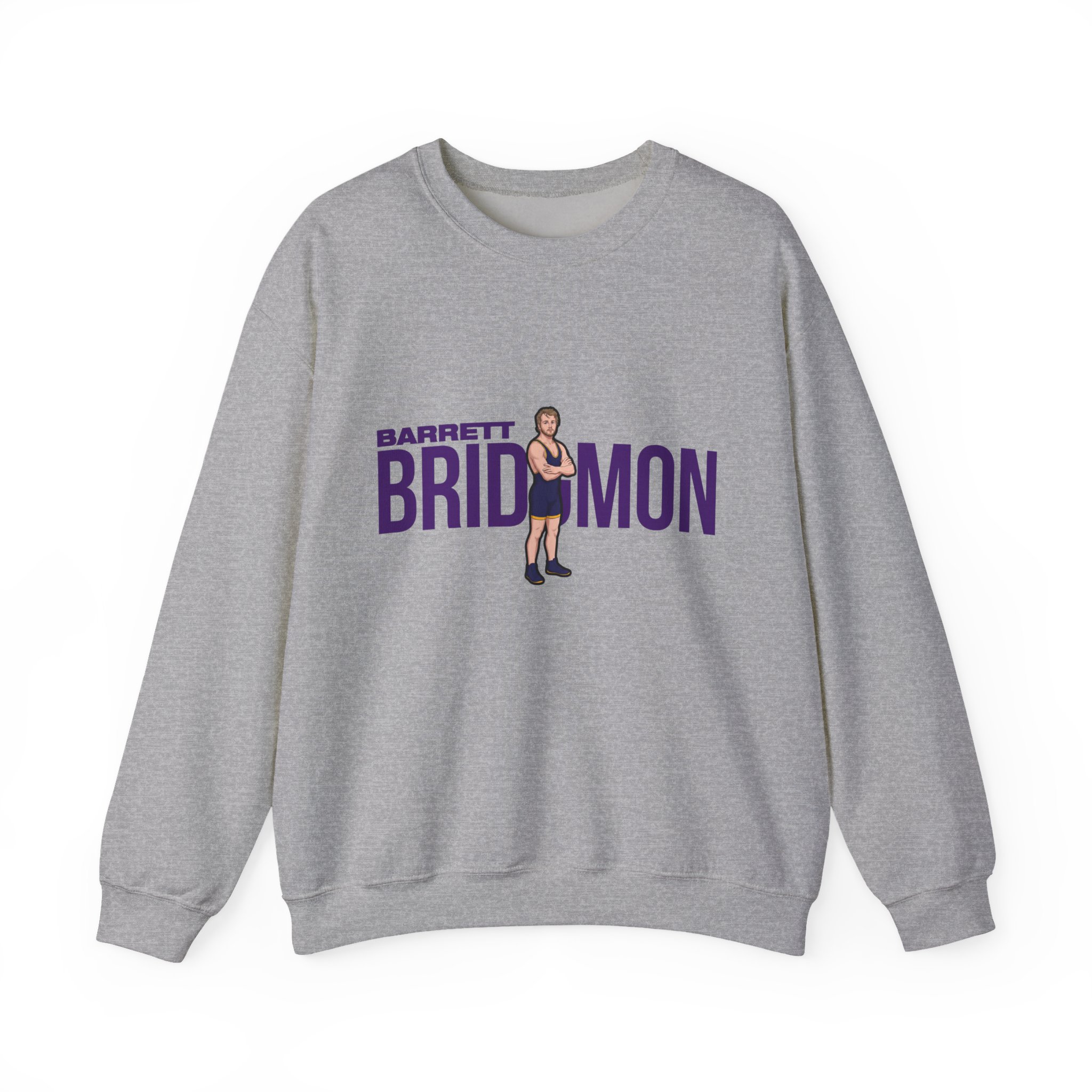 Crewneck Sweatshirt — character_player_name in Grey