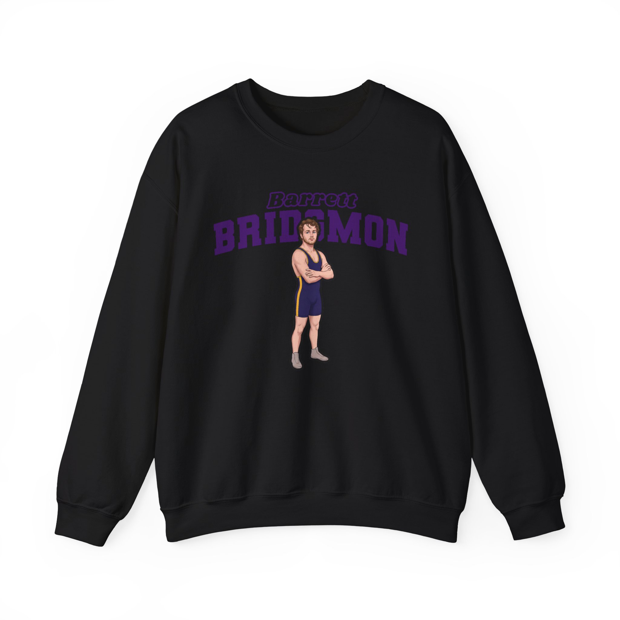 Crewneck Sweatshirt — character_name_arch in Black