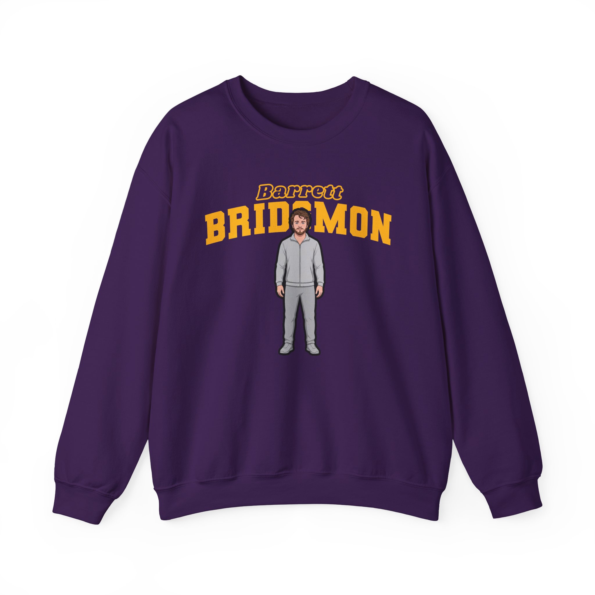 Crewneck Sweatshirt — character_name_arch in Purple