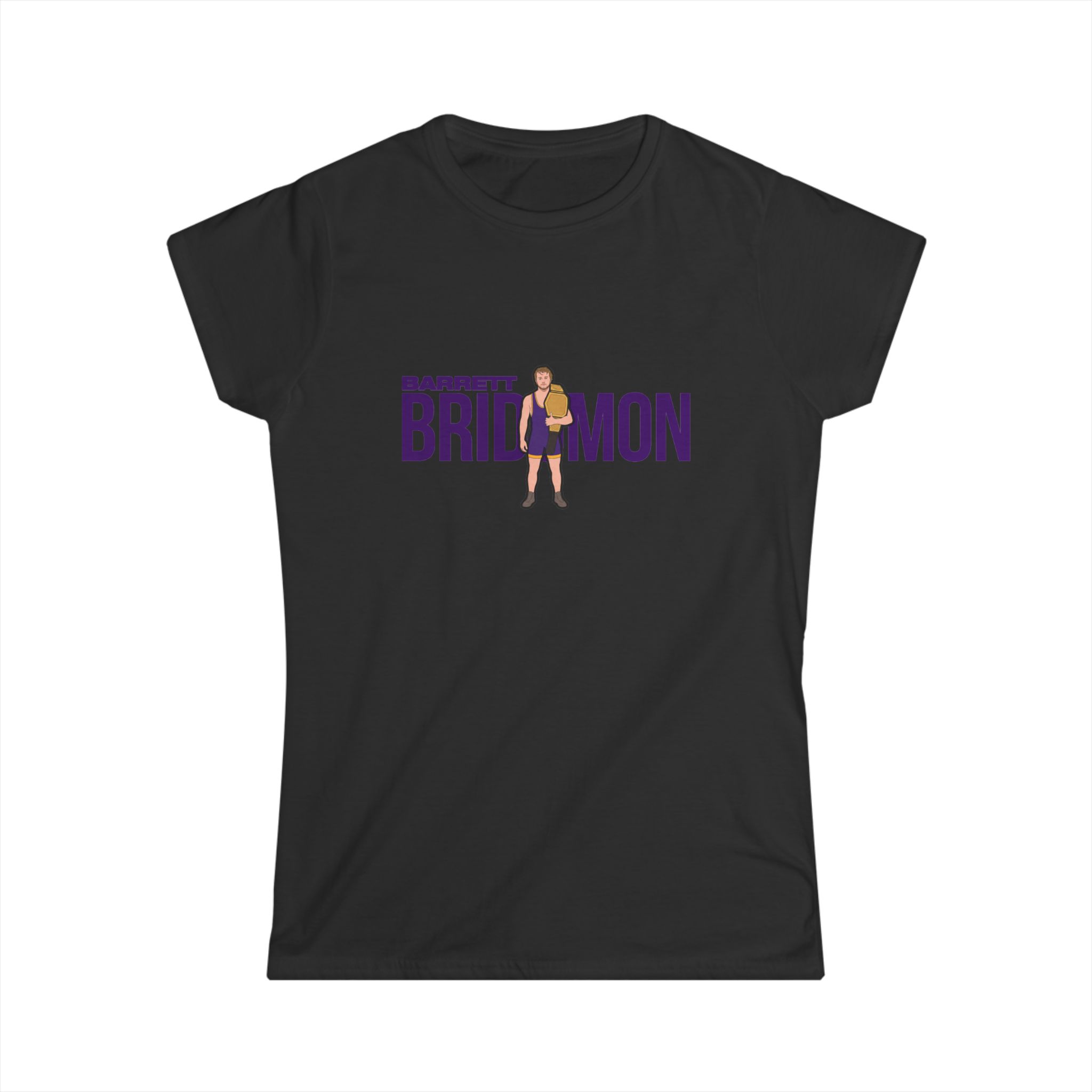 Women's Softstyle Tee — character_player_name in Black