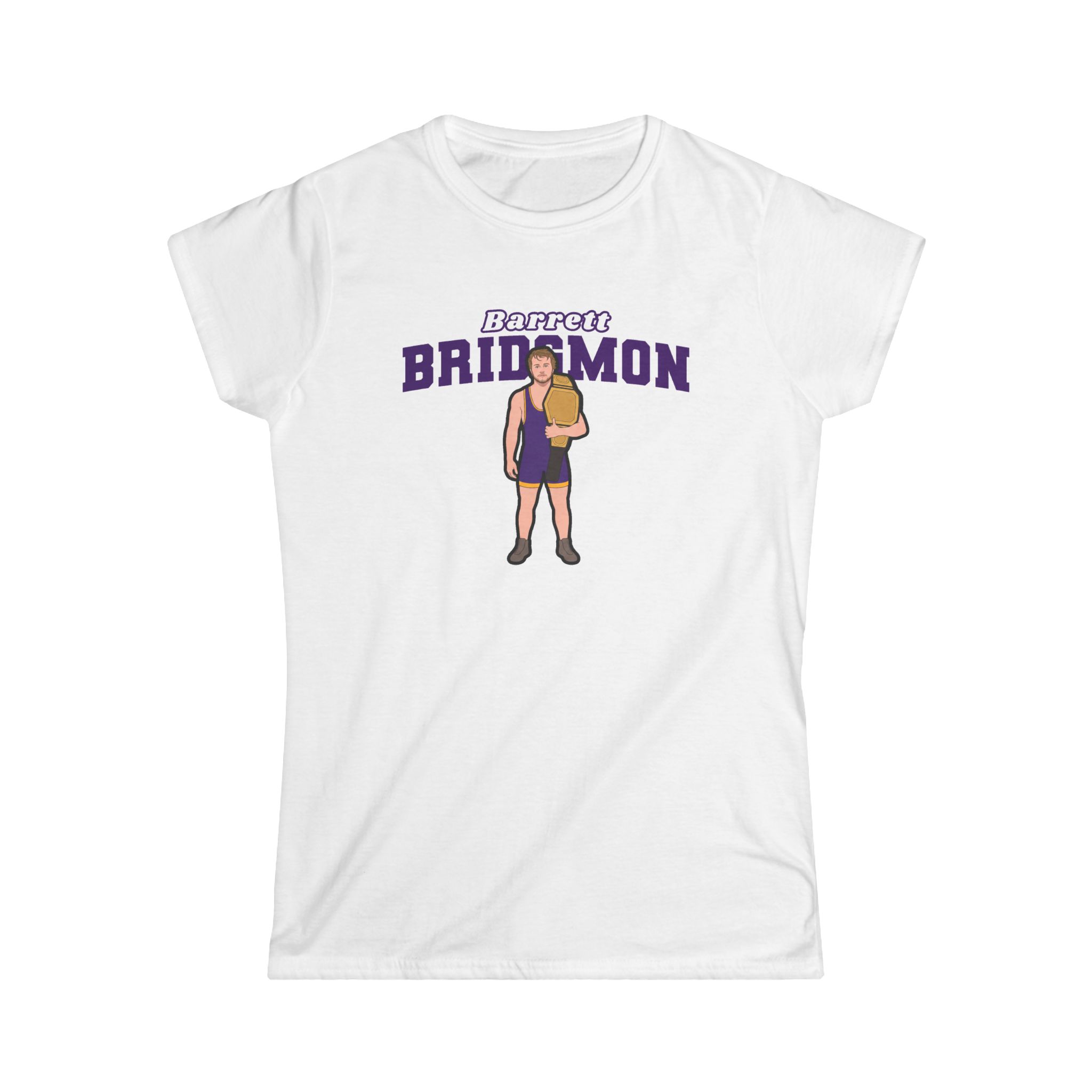 Women's Softstyle Tee — character_name_arch in White