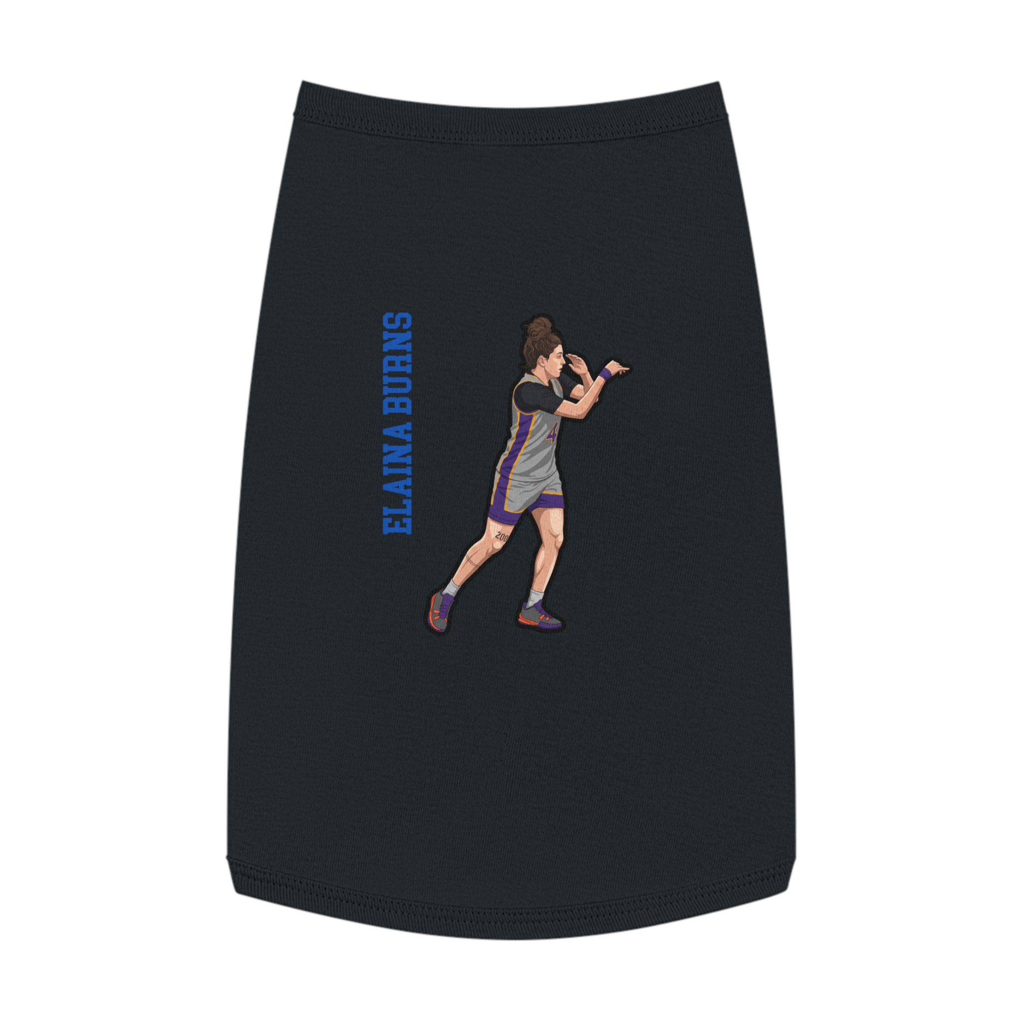 Pet Tank Top — character_name_vertical in White