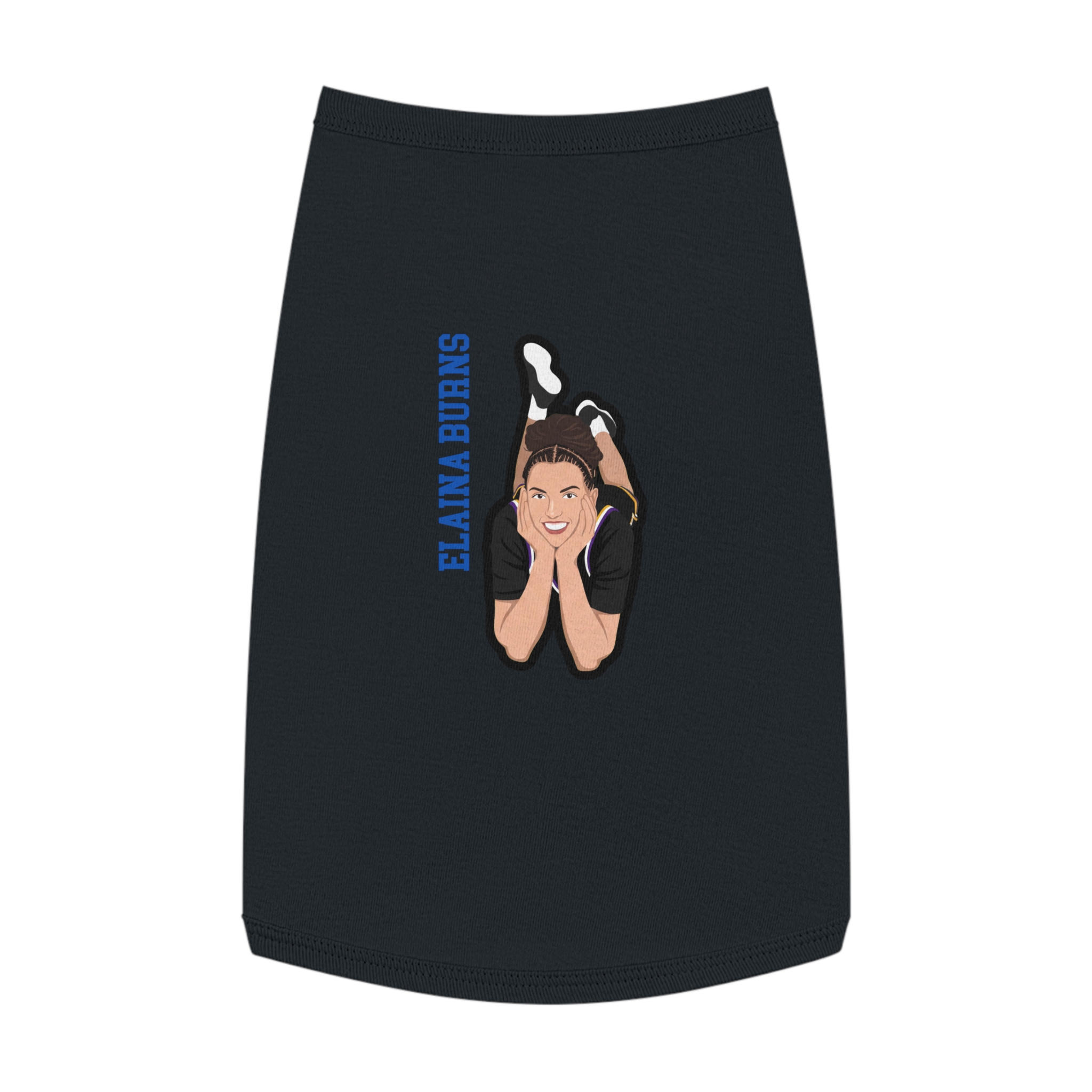 Pet Tank Top — character_name_vertical in Black