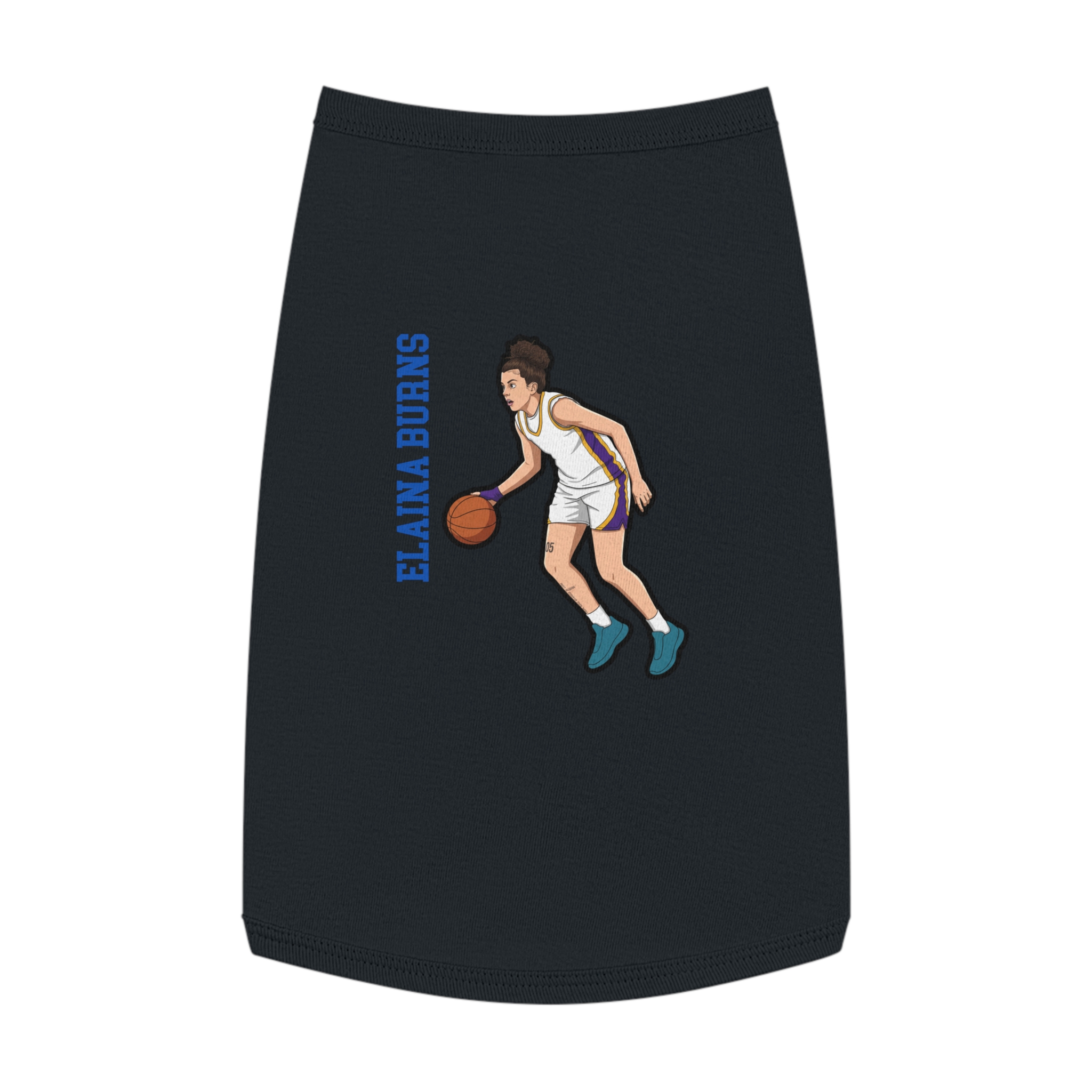 Pet Tank Top — character_name_vertical in White